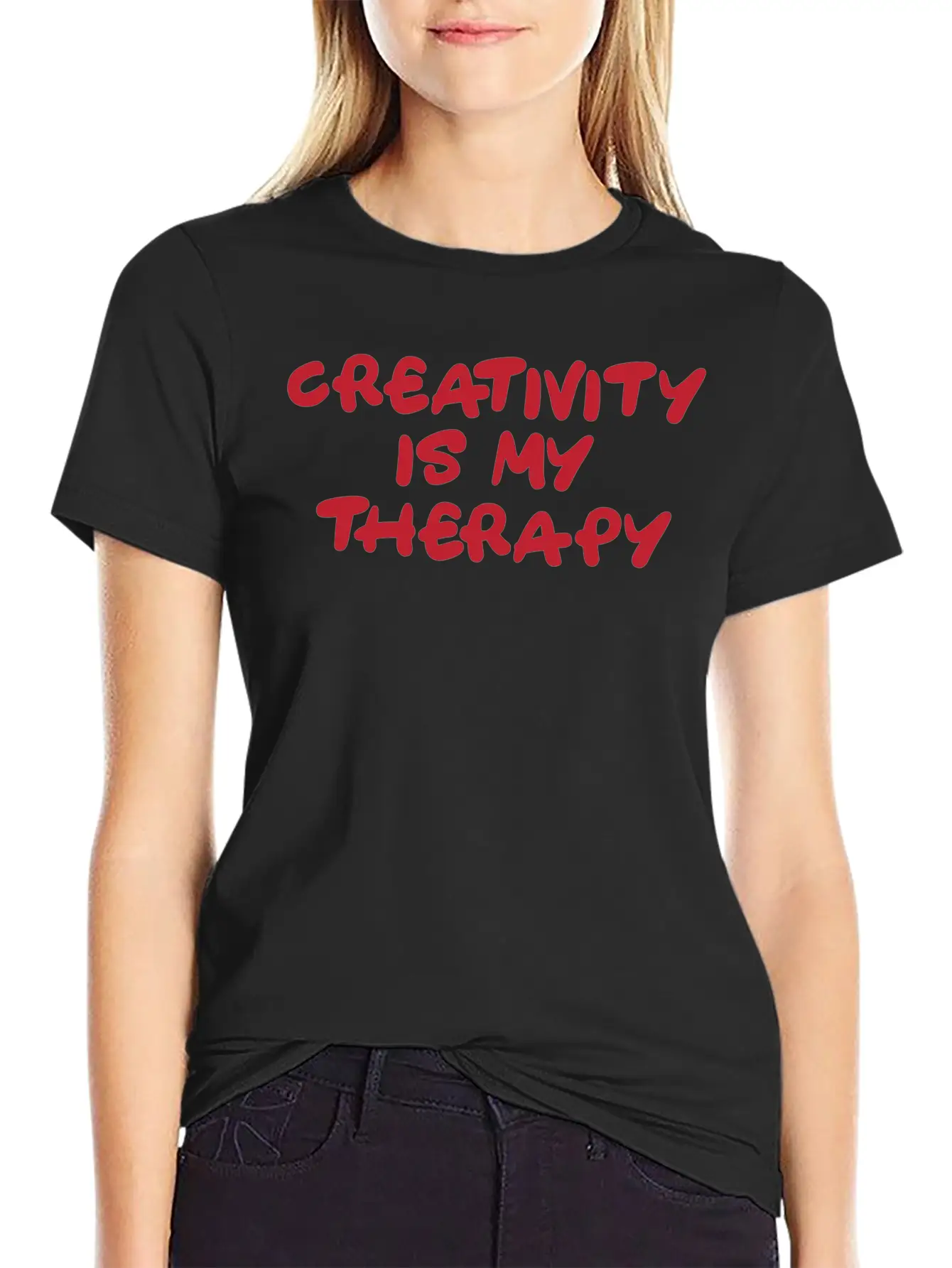 Creativity Is My Therapy Hippie Gift Basic Graphic T-Shirt – Daily Comfort In Soft Cotton