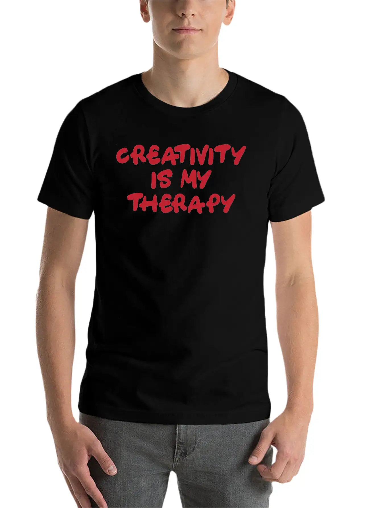 Creativity Is My Therapy Hippie Gift Basic Graphic T-Shirt – Daily Comfort In Soft Cotton