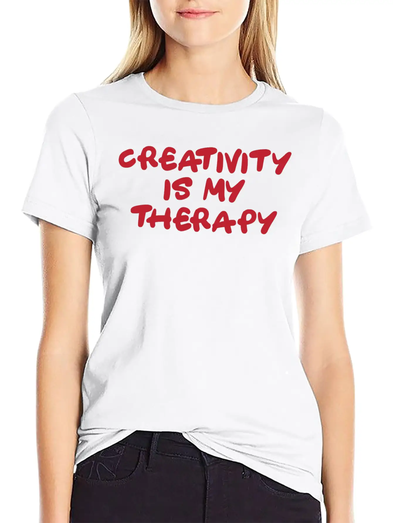 Creativity Is My Therapy Hippie Gift Basic Graphic T-Shirt – Daily Comfort In Soft Cotton