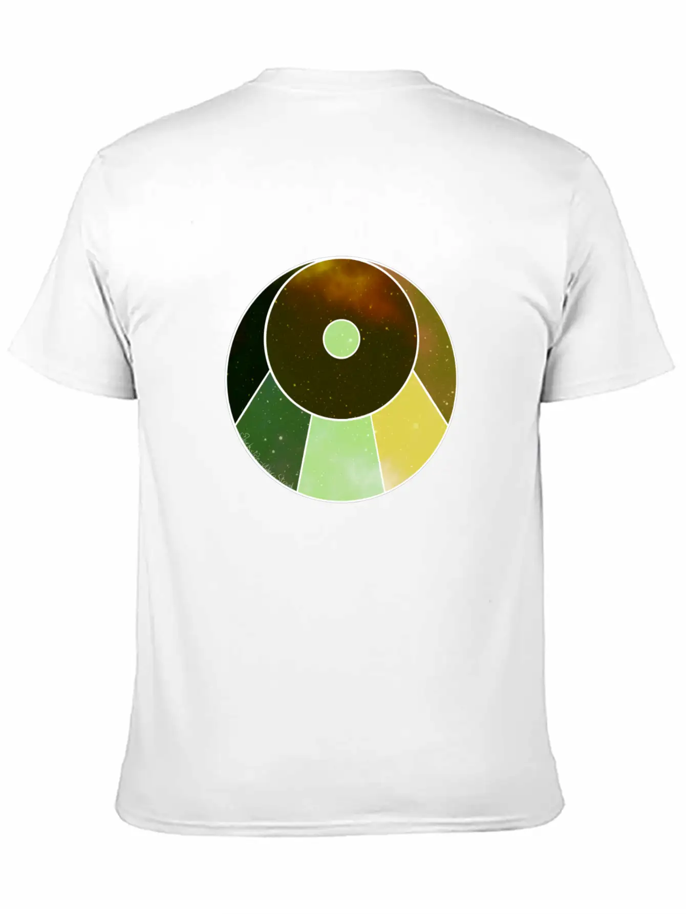 Crescent Moon Below (yellow And Green) Essential Unisex Summer Tee – Soft Cotton Casual Fit