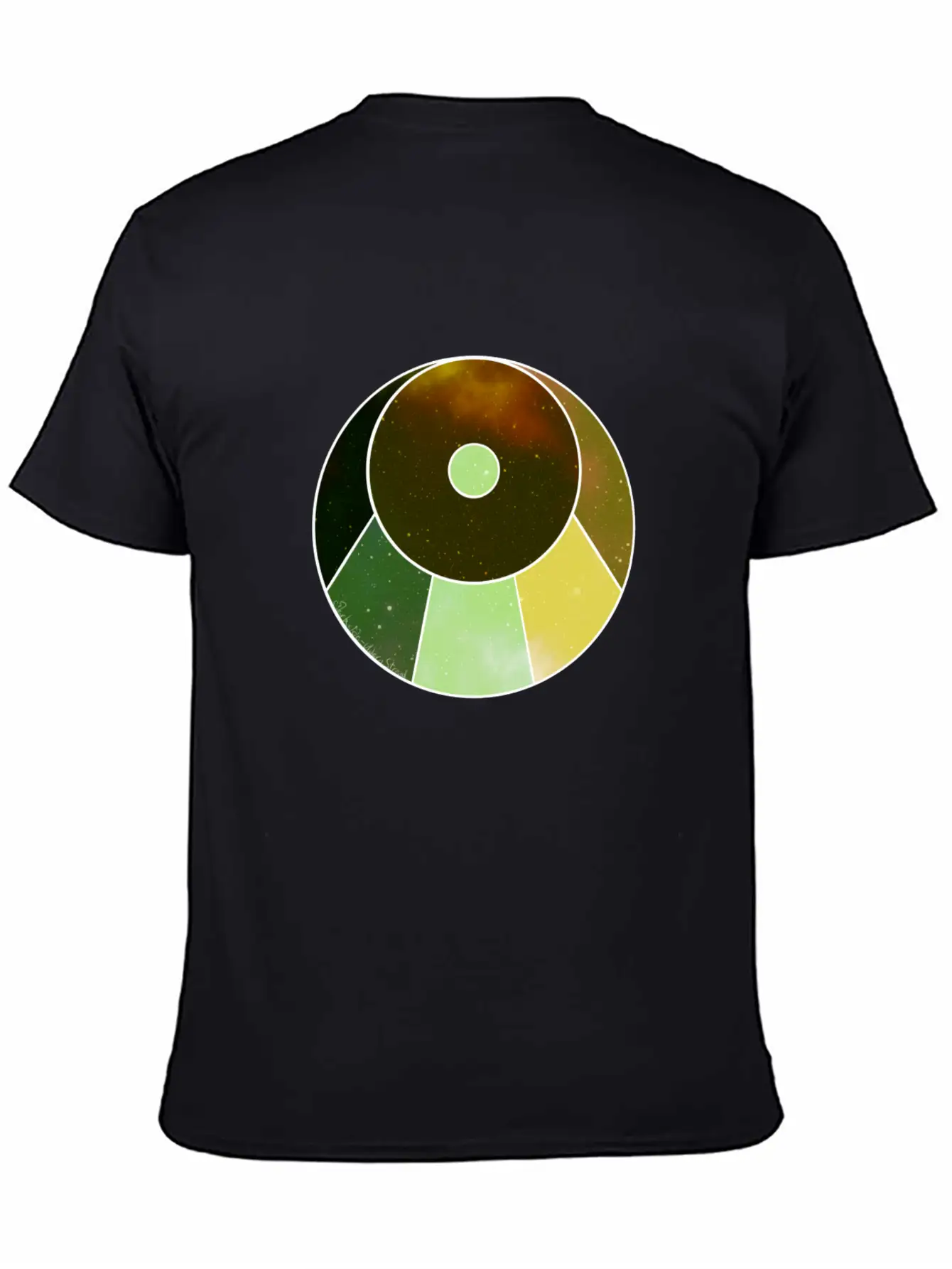 Crescent Moon Below (yellow And Green) Essential Unisex Summer Tee – Soft Cotton Casual Fit