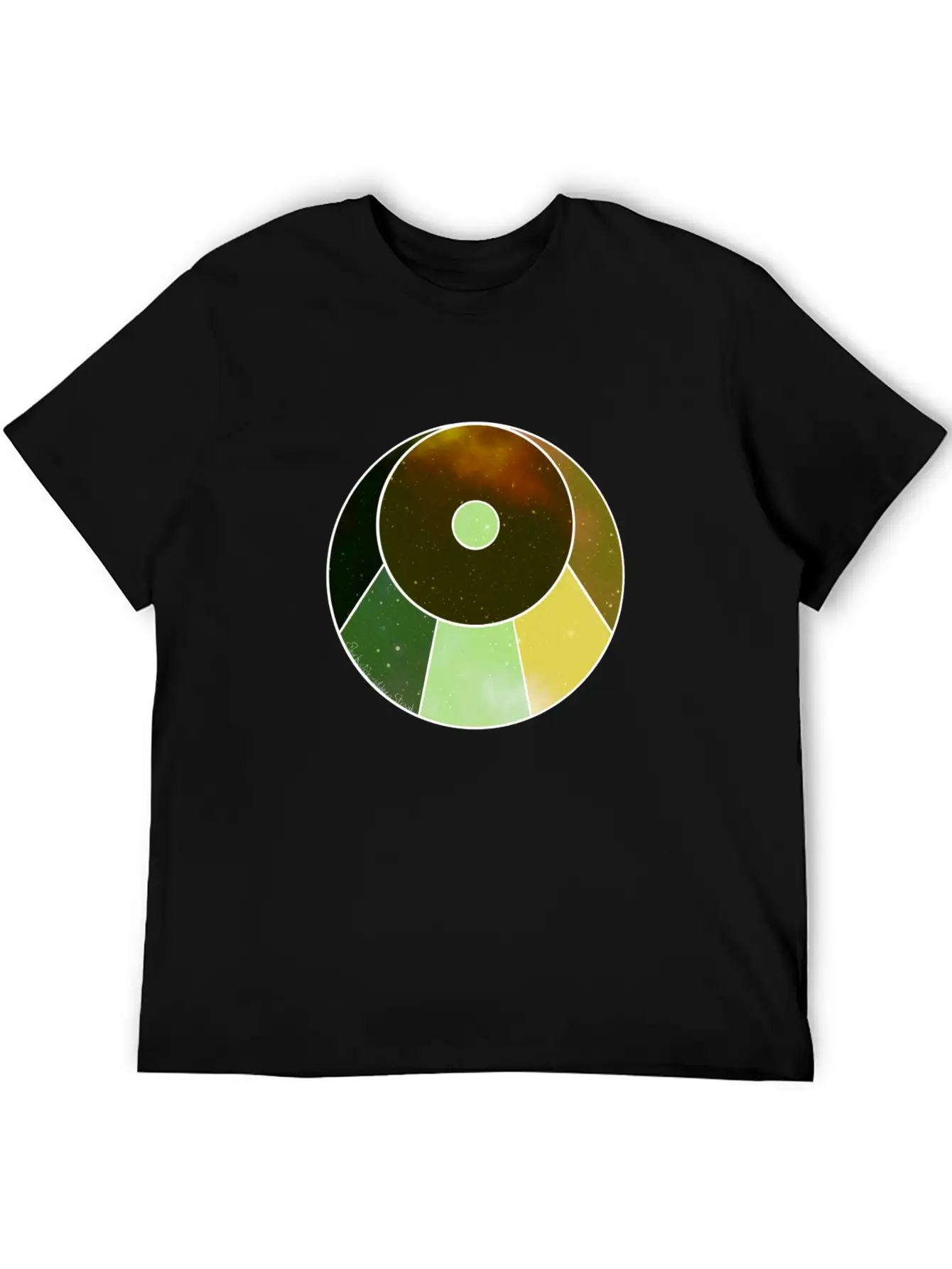 Crescent Moon Below (yellow And Green) Essential Unisex Summer Tee – Soft Cotton Casual Fit