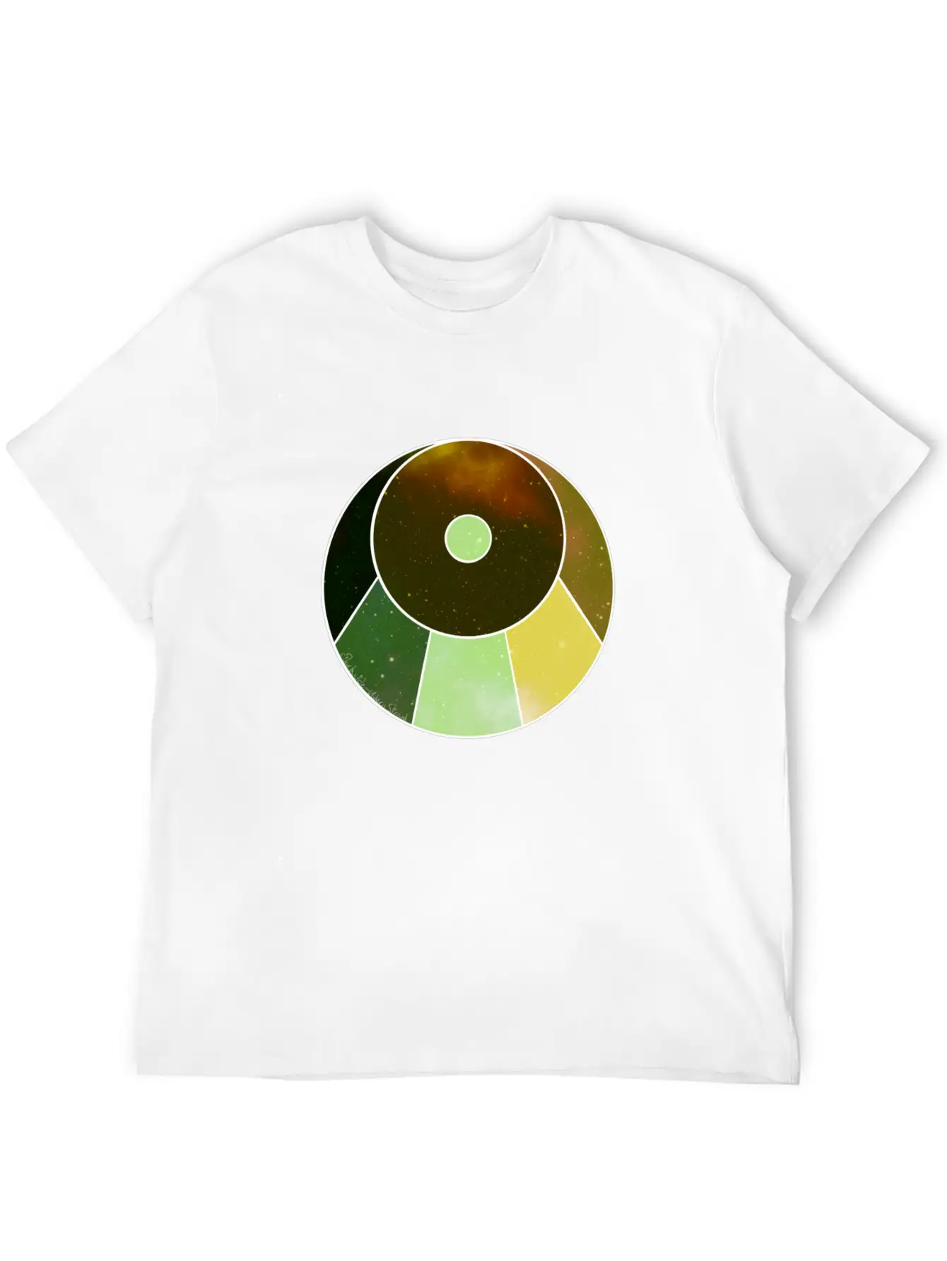 Crescent Moon Below (yellow And Green) Essential Unisex Summer Tee – Soft Cotton Casual Fit