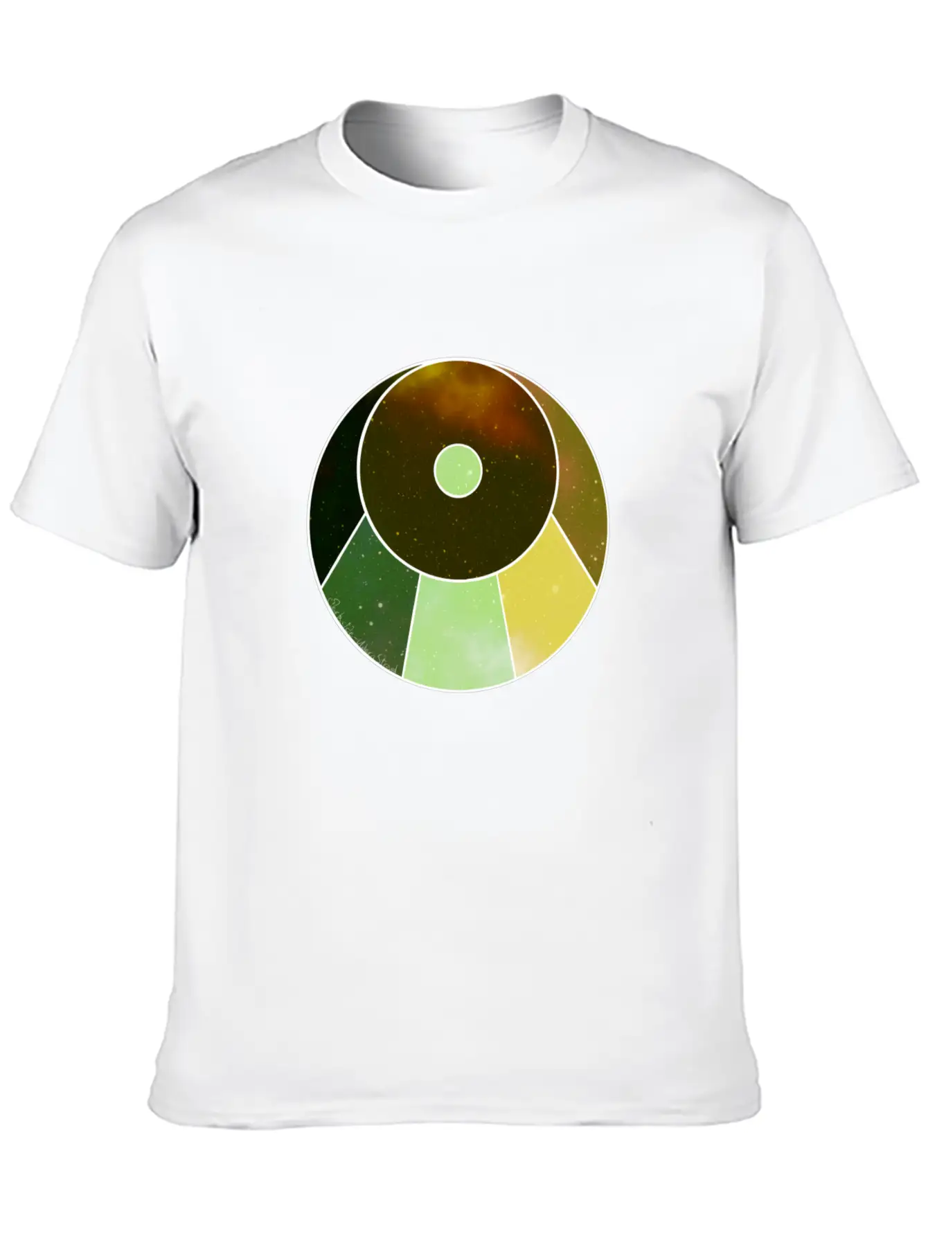Crescent Moon Below (yellow And Green) Essential Unisex Summer Tee – Soft Cotton Casual Fit