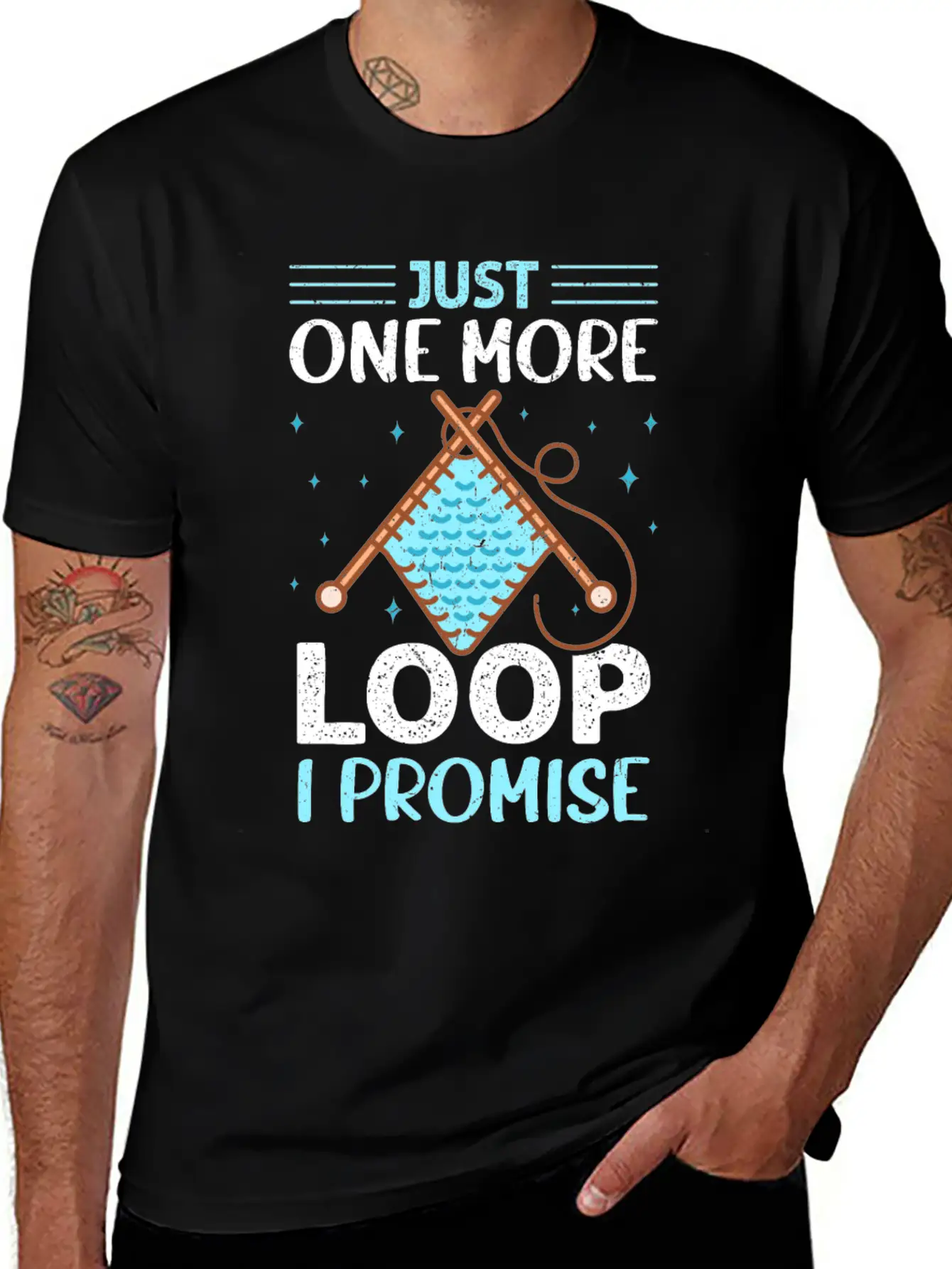 Crochet Enthusiast Yarn Loop Humor Art Stylish Everyday T-Shirt – Unisex Basic Cotton Tee