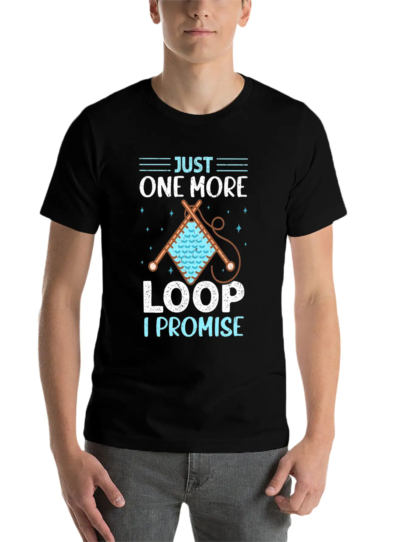 Crochet Enthusiast Yarn Loop Humor Art Stylish Everyday T-Shirt – Unisex Basic Cotton Tee