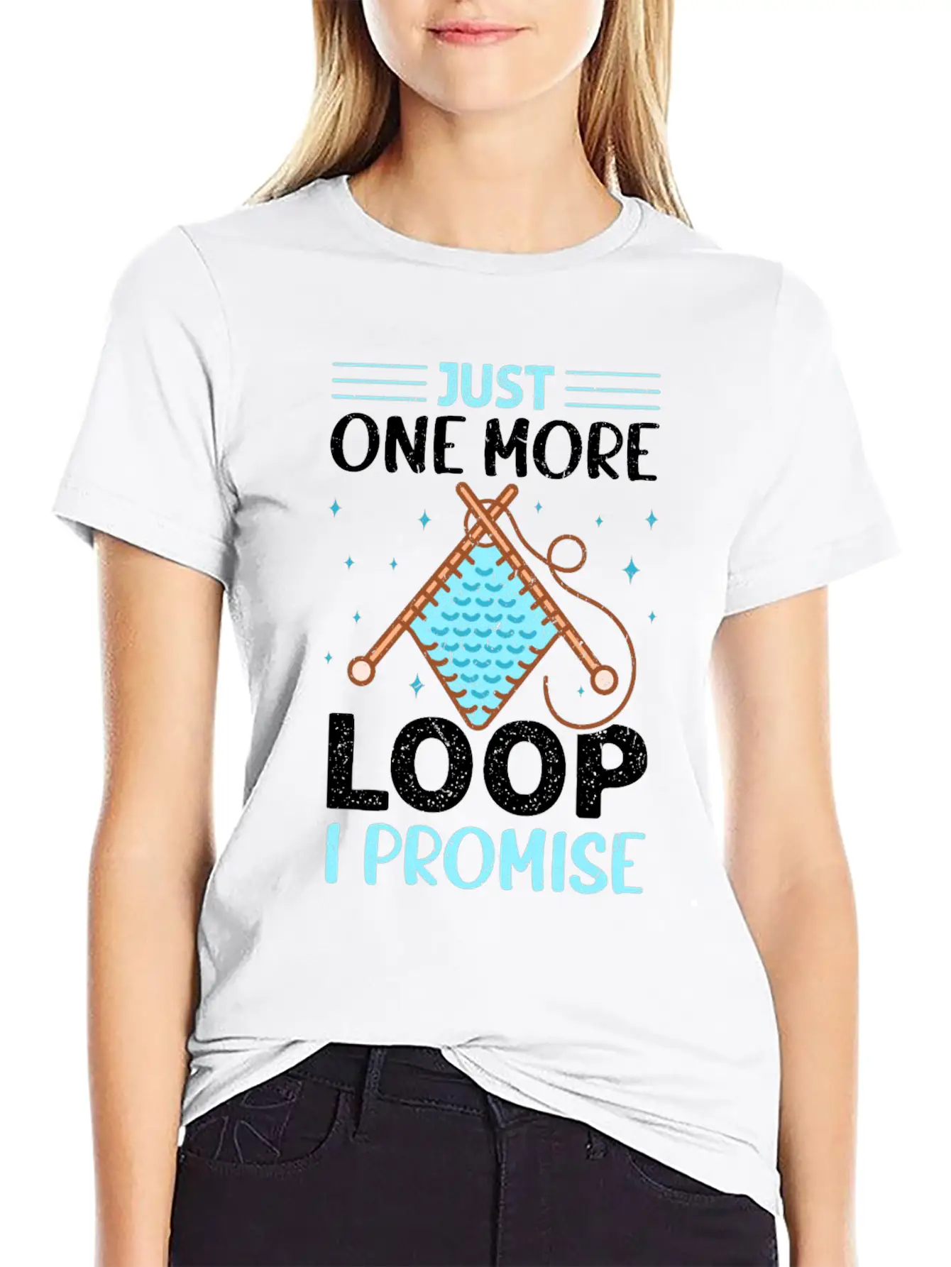 Crochet Enthusiast Yarn Loop Humor Art Stylish Everyday T-Shirt – Unisex Basic Cotton Tee