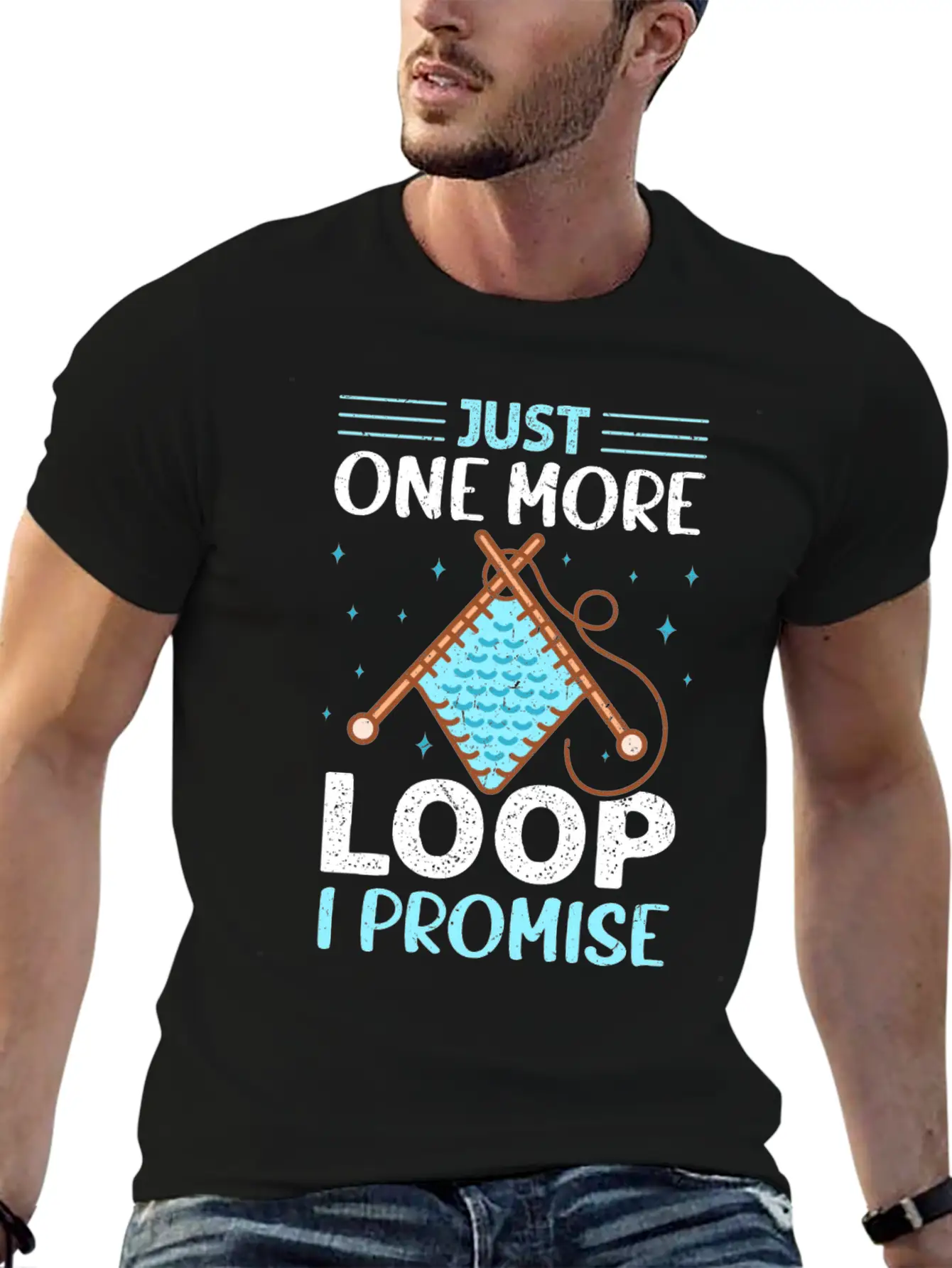 Crochet Enthusiast Yarn Loop Humor Art Stylish Everyday T-Shirt – Unisex Basic Cotton Tee