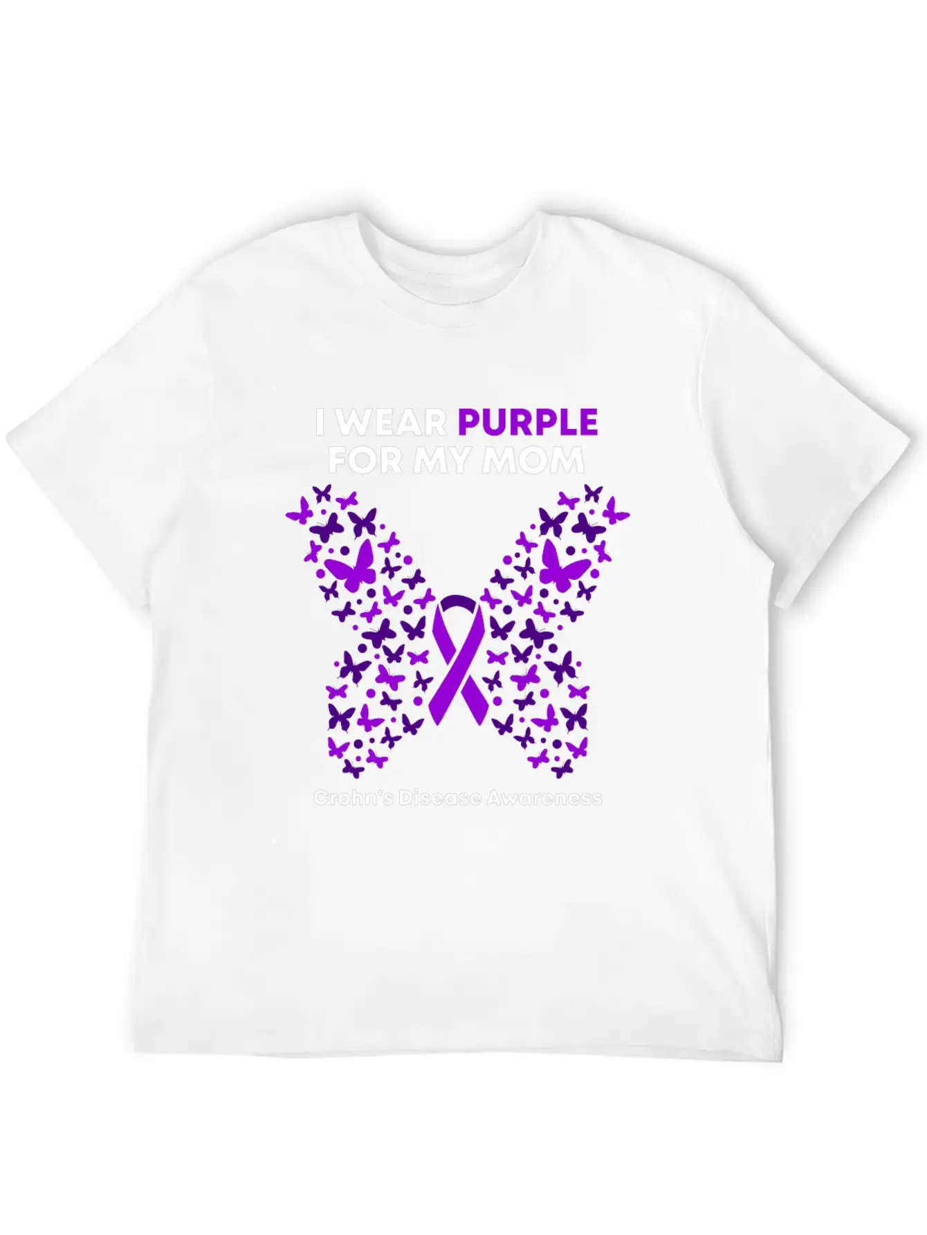 Crohn's Disease Awareness - Purple Warrior Fight Essential Unisex Summer Tee – Soft Cotton Casual Fit