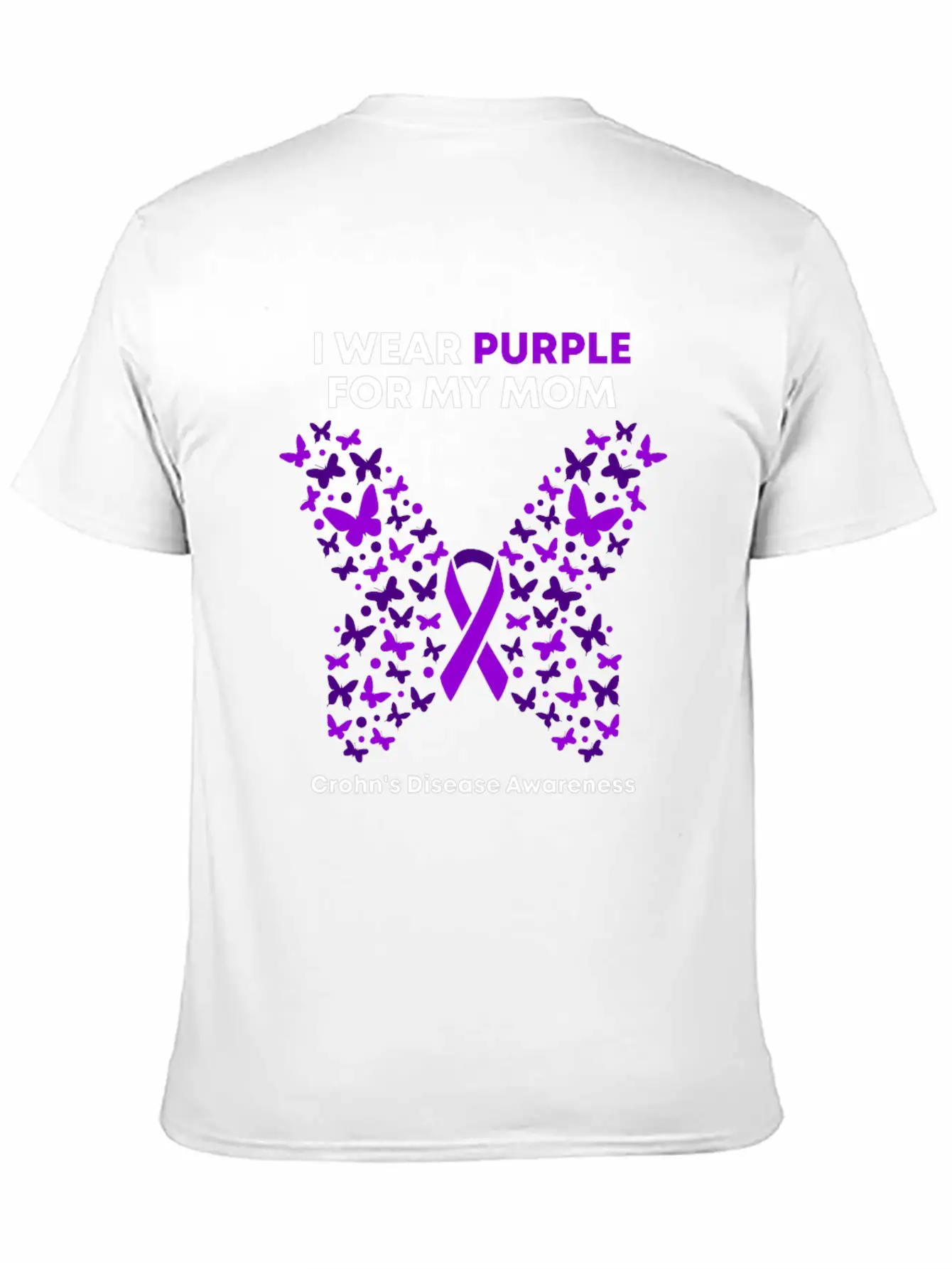 Crohn's Disease Awareness - Purple Warrior Fight Essential Unisex Summer Tee – Soft Cotton Casual Fit
