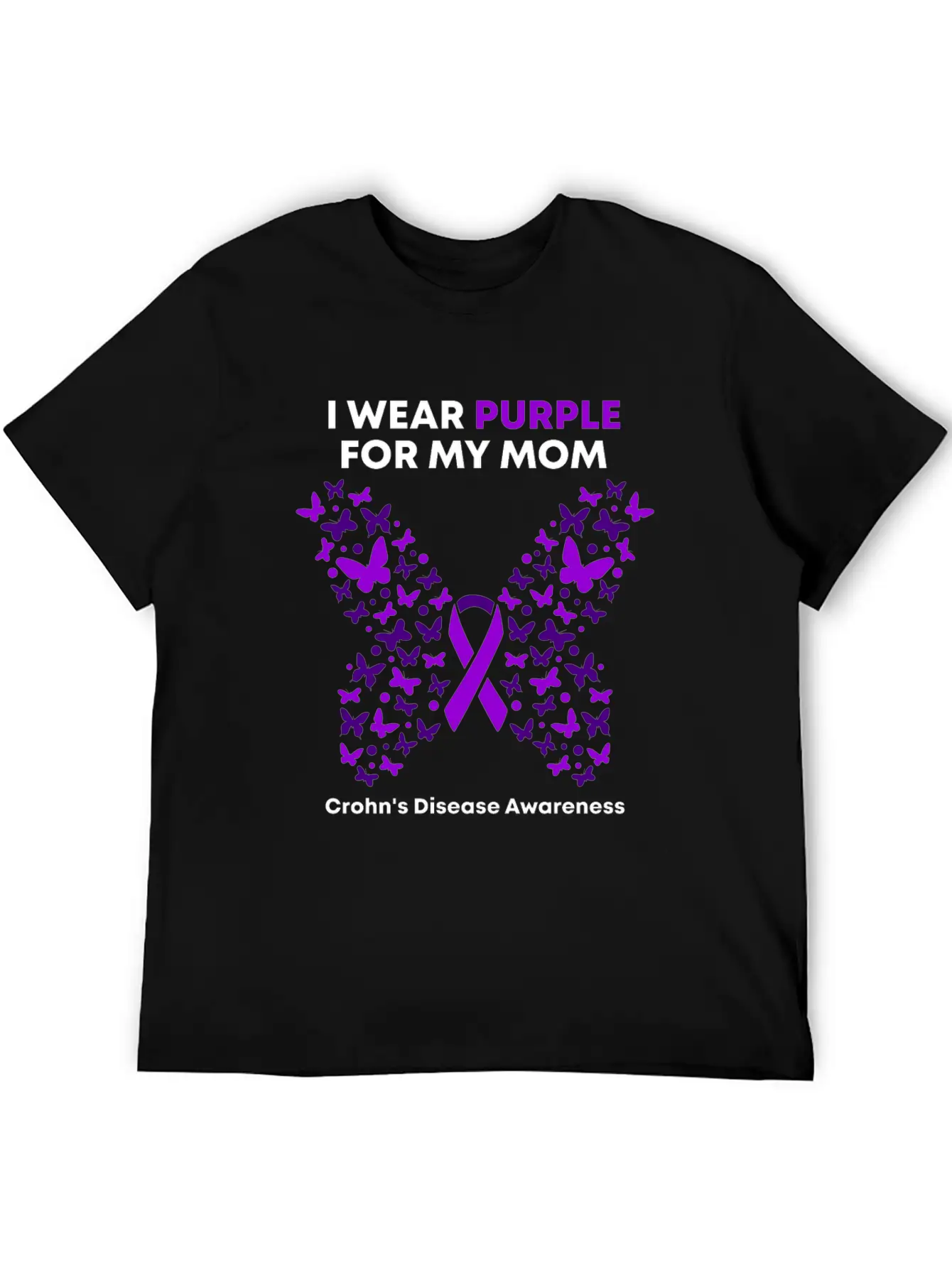 Crohn's Disease Awareness - Purple Warrior Fight Essential Unisex Summer Tee – Soft Cotton Casual Fit
