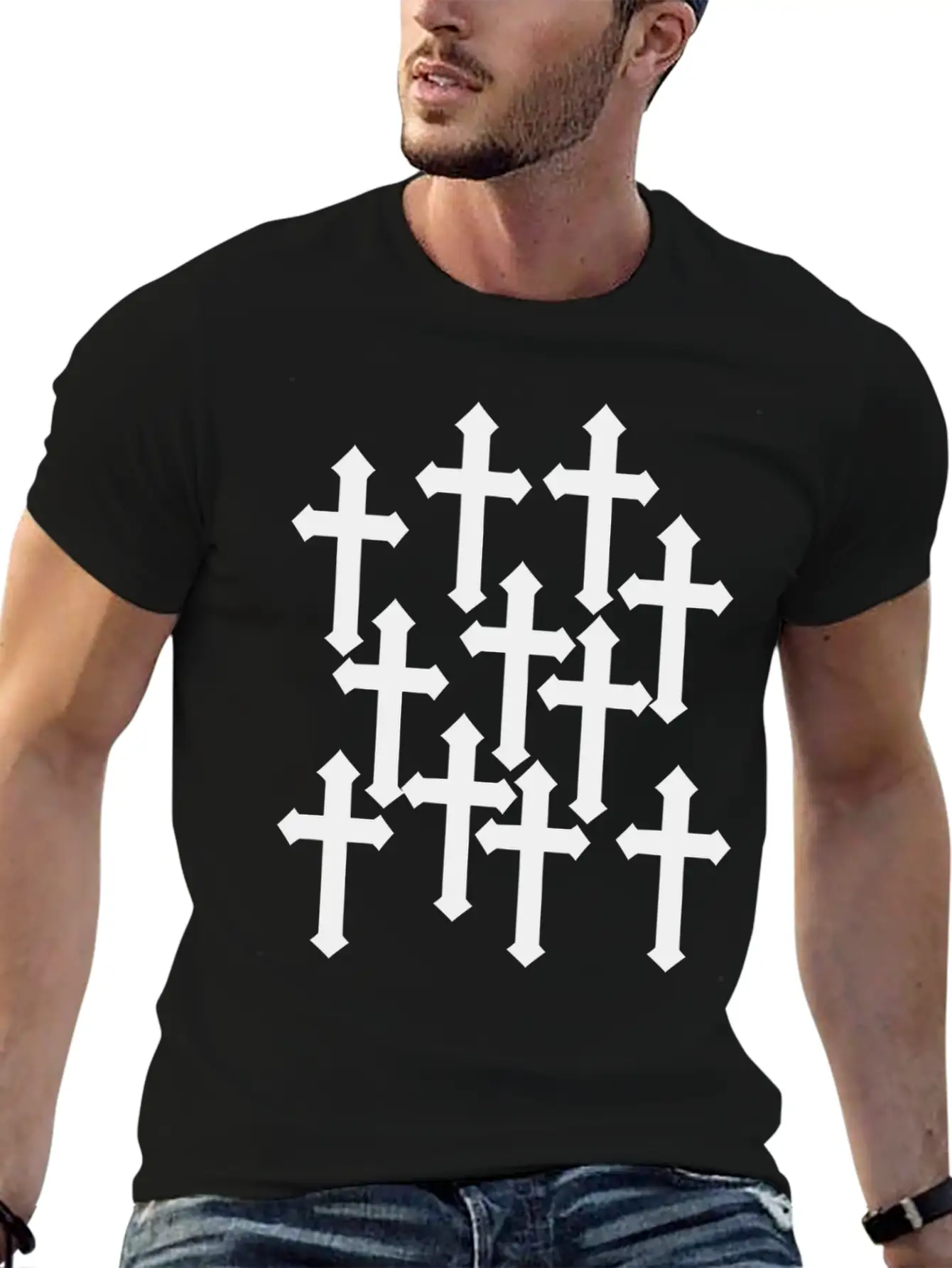 Cross Jesus God Veteran Veteran Day S Tears Hero Unisex Short Sleeve Soft Cotton T-Shirt – Casual Everyday Wear