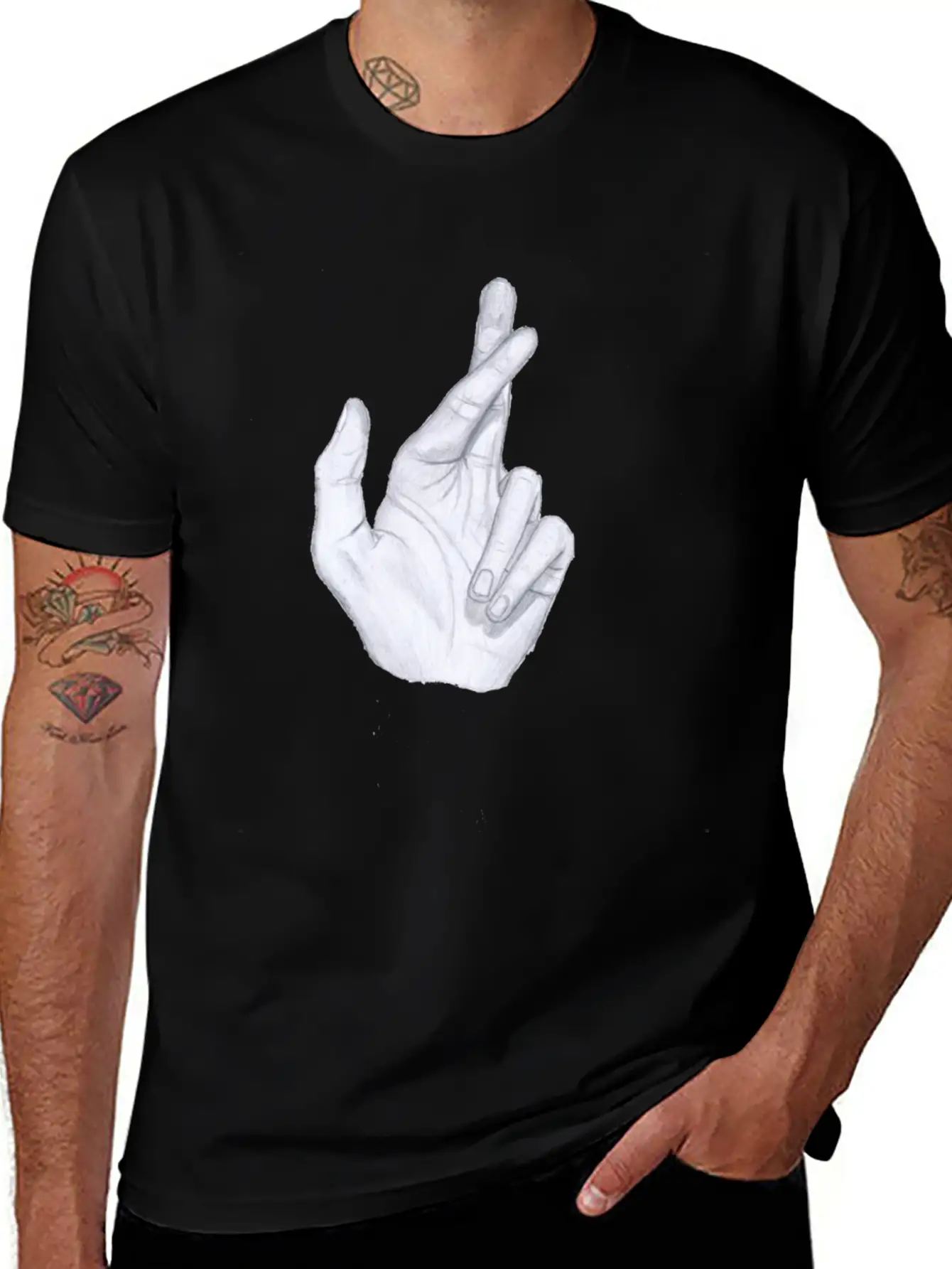 Crossfingers Unisex Casual T-Shirt – Clean Design For Daily Comfort