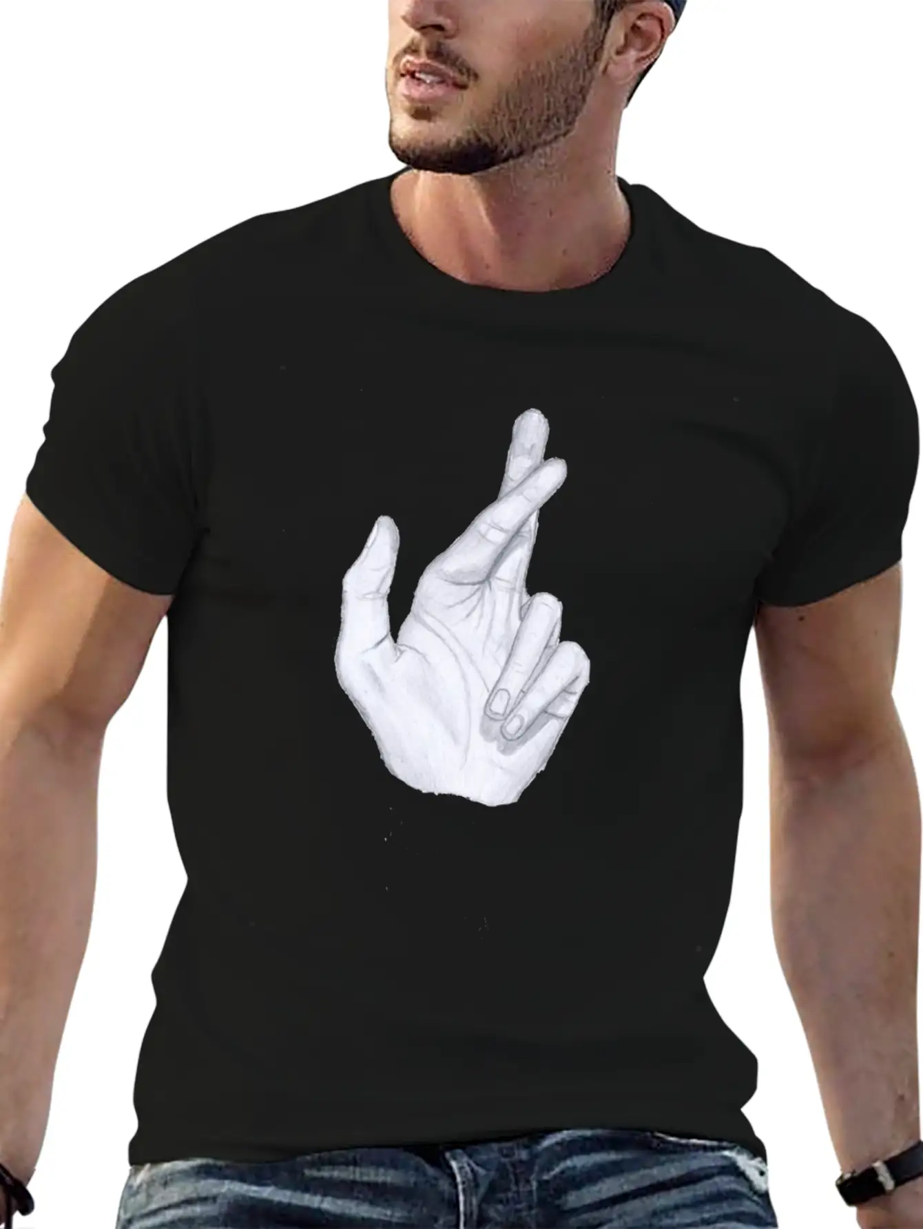 Crossfingers Unisex Casual T-Shirt – Clean Design For Daily Comfort