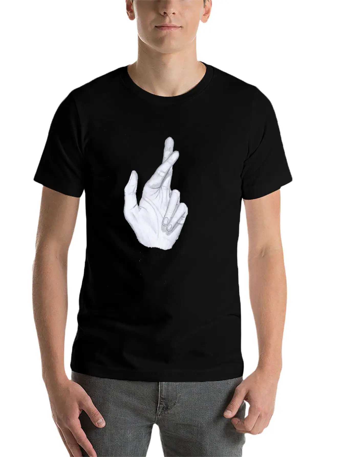 Crossfingers Unisex Casual T-Shirt – Clean Design For Daily Comfort