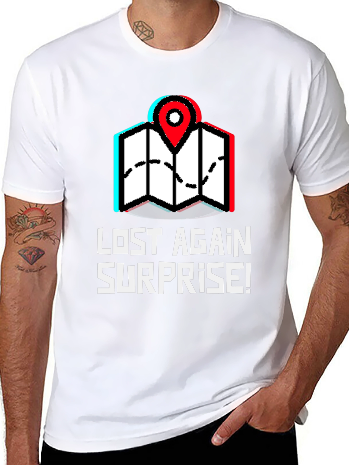 Lost Again Surprise T-Shirt - Novelty Travel Tee