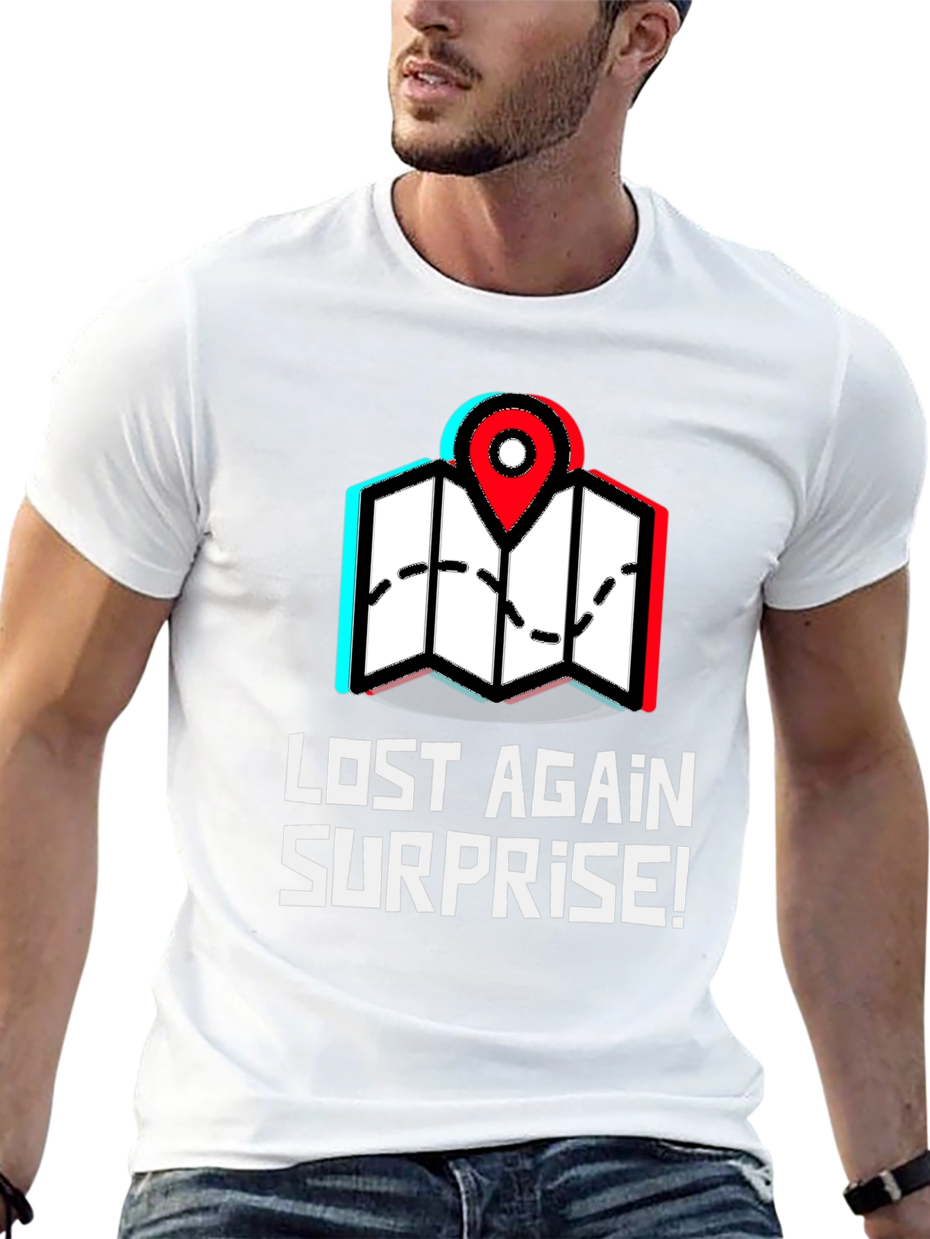 Lost Again Surprise T-Shirt - Novelty Travel Tee