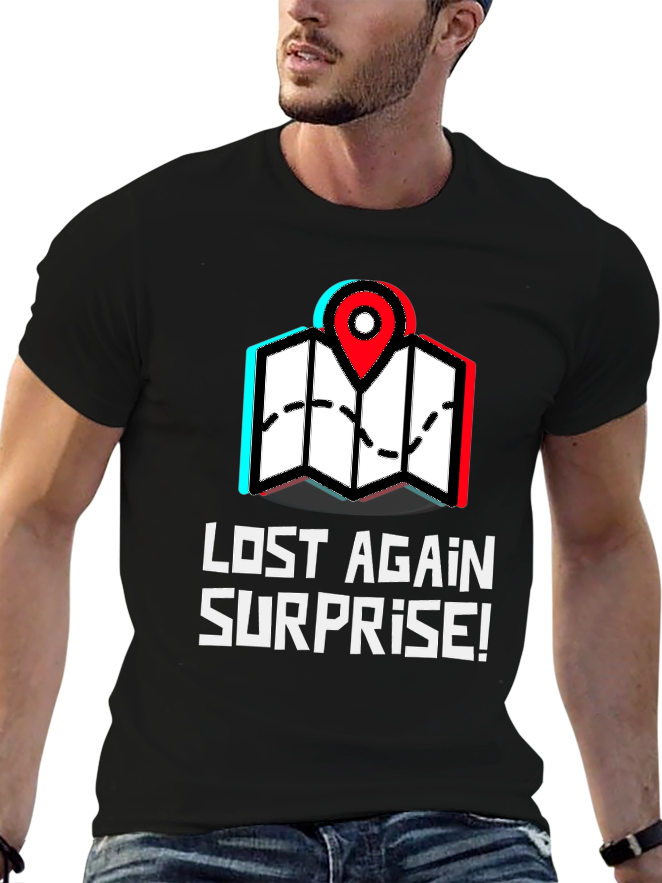 Lost Again Surprise T-Shirt - Novelty Travel Tee