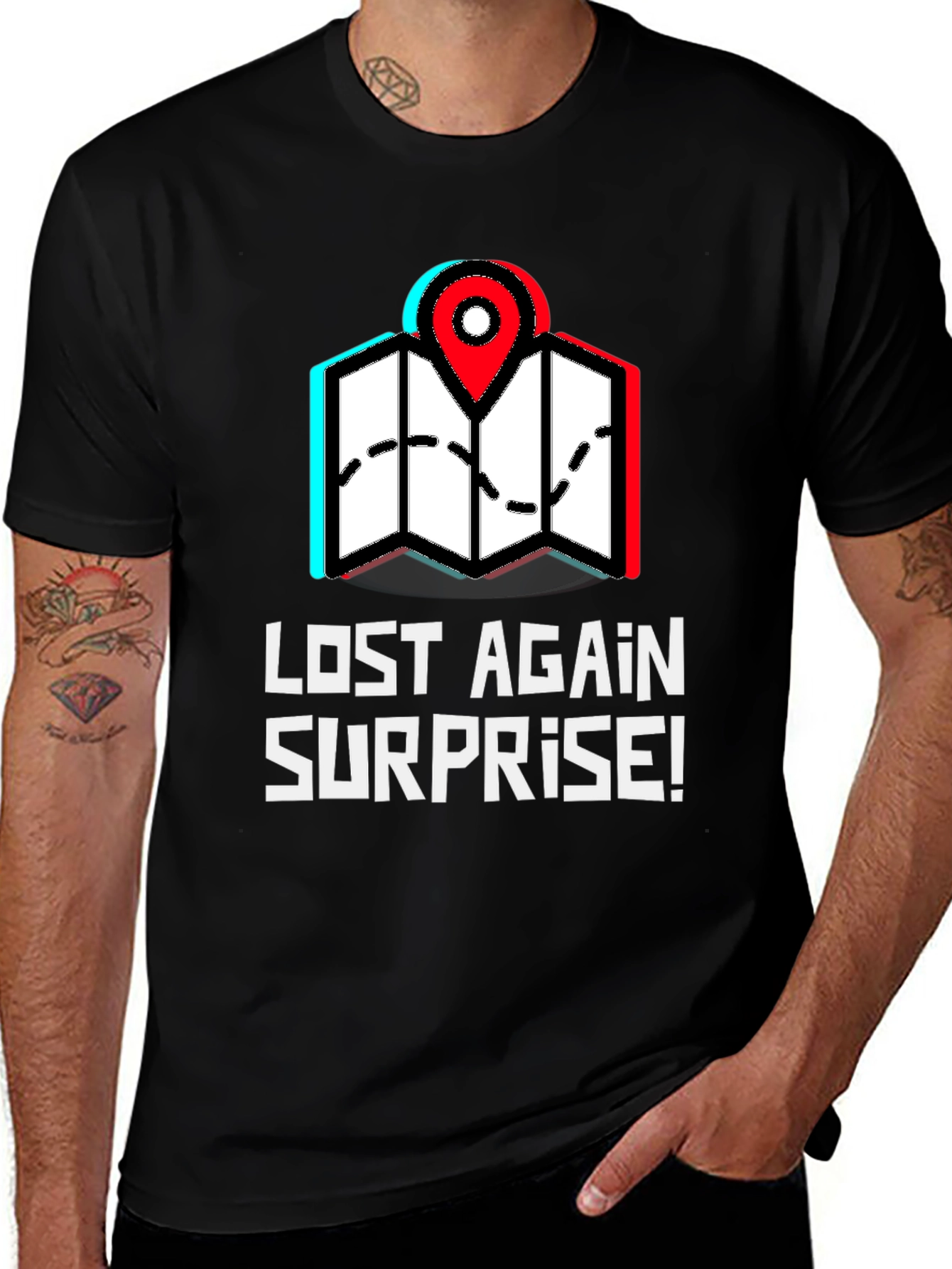Lost Again Surprise T-Shirt - Novelty Travel Tee