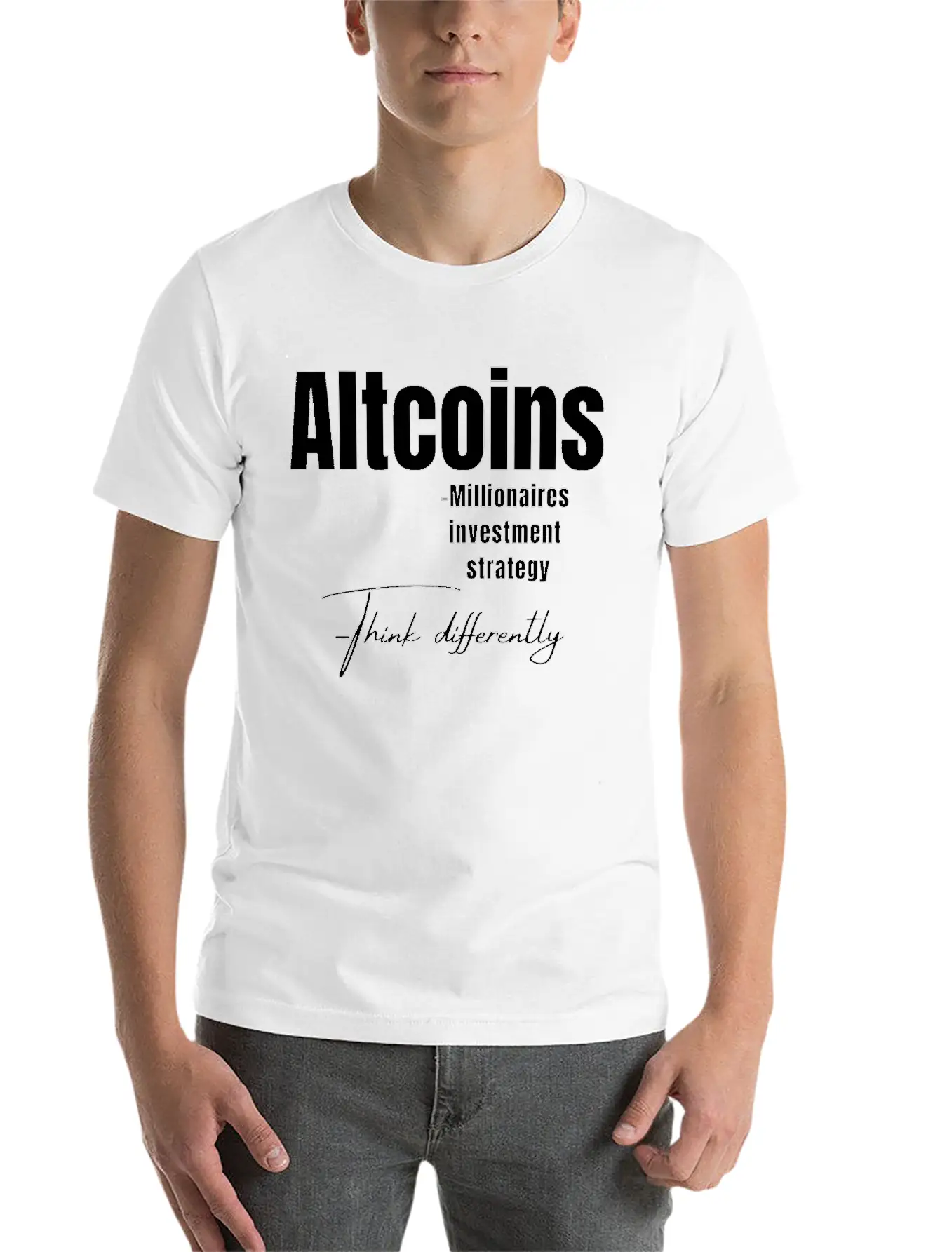 Crypto Altcoin Think Differently Design Comfortable Minimalist Graphic Tee – Summer Style Essential