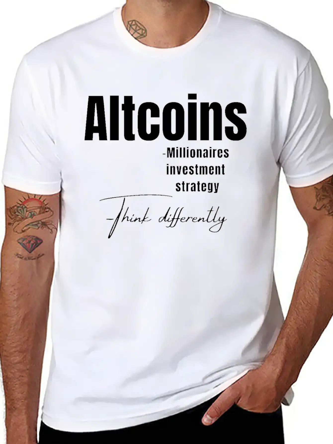 Crypto Altcoin Think Differently Design Comfortable Minimalist Graphic Tee – Summer Style Essential