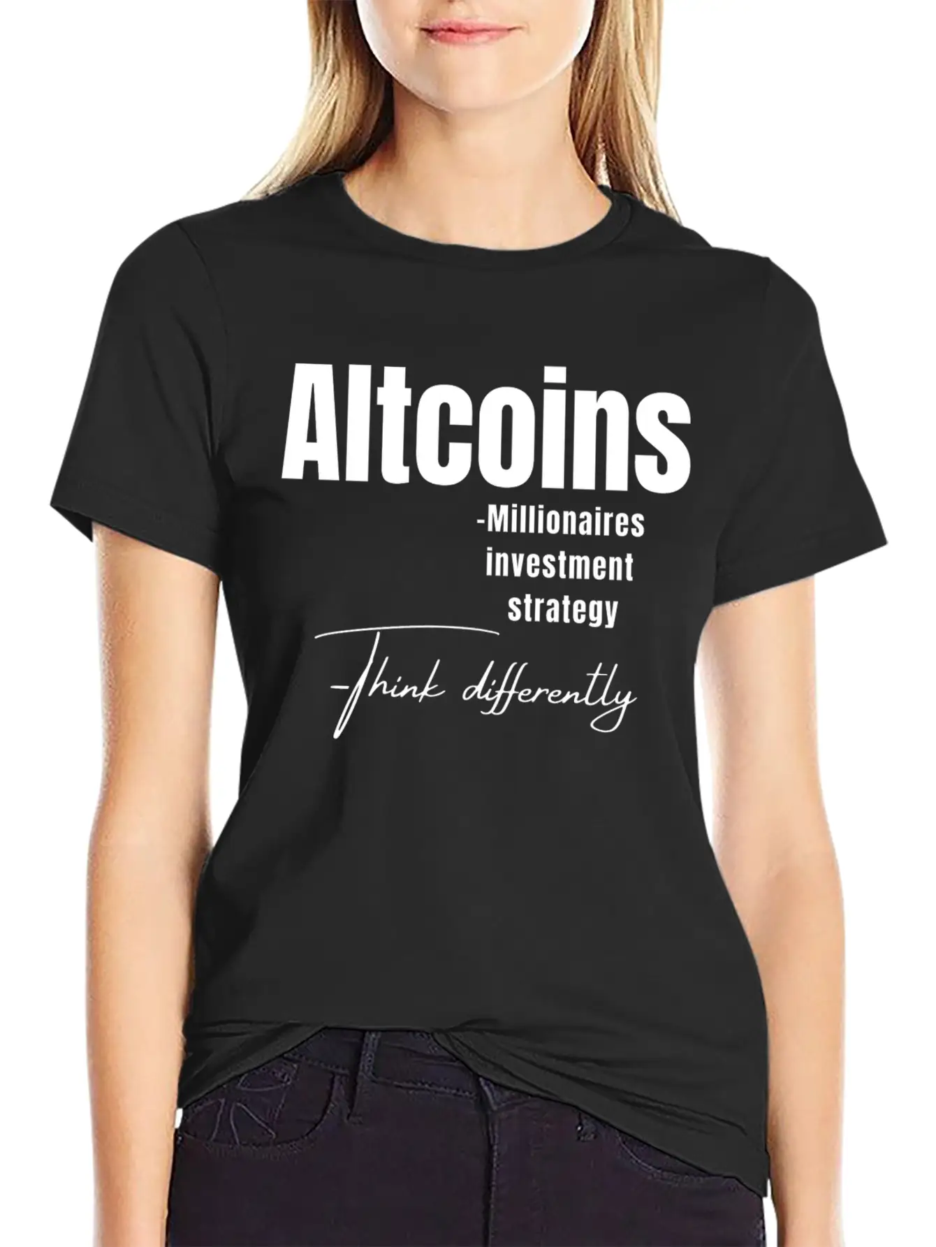 Crypto Altcoin Think Differently Design Comfortable Minimalist Graphic Tee – Summer Style Essential