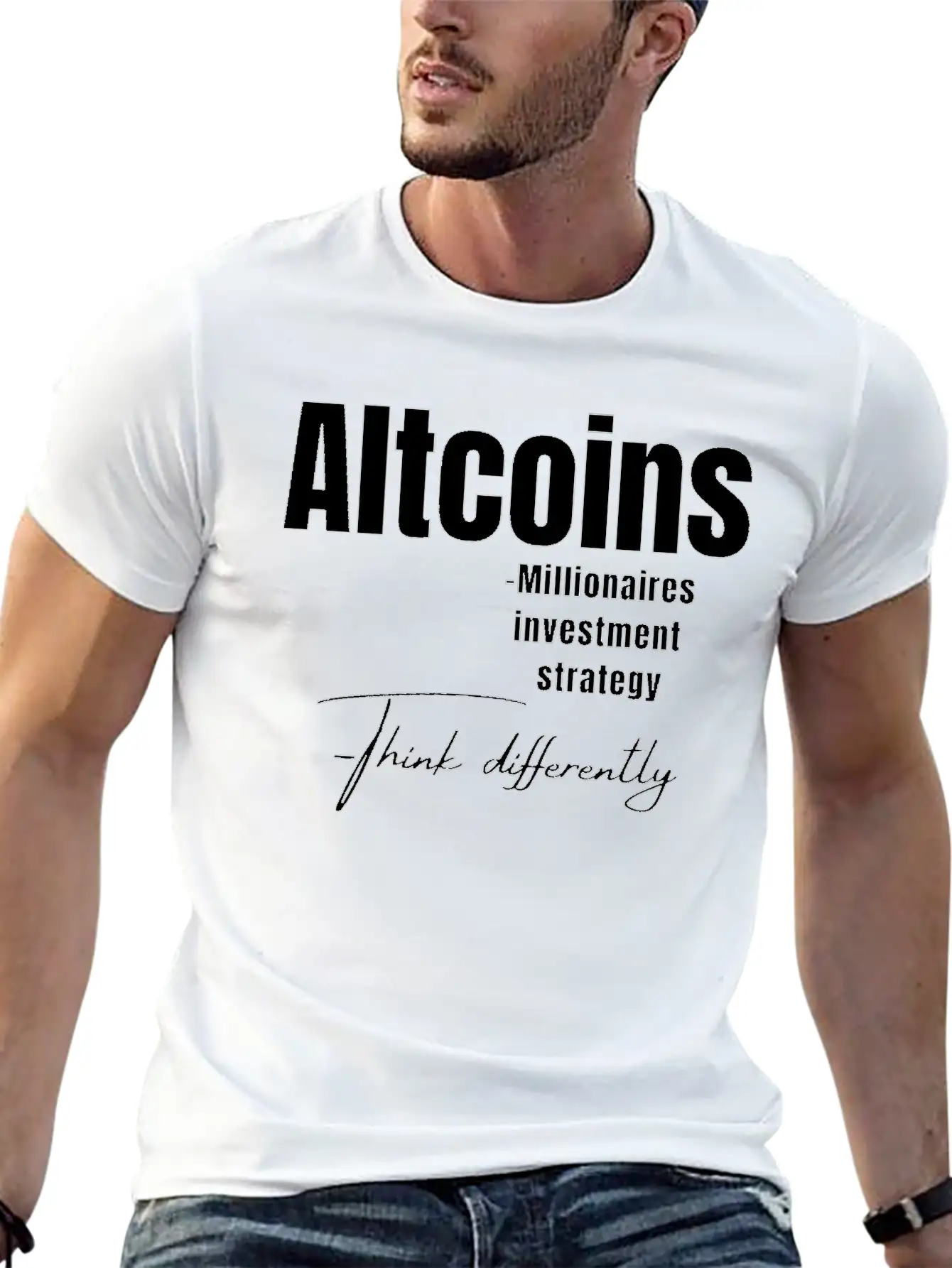 Crypto Altcoin Think Differently Design Comfortable Minimalist Graphic Tee – Summer Style Essential