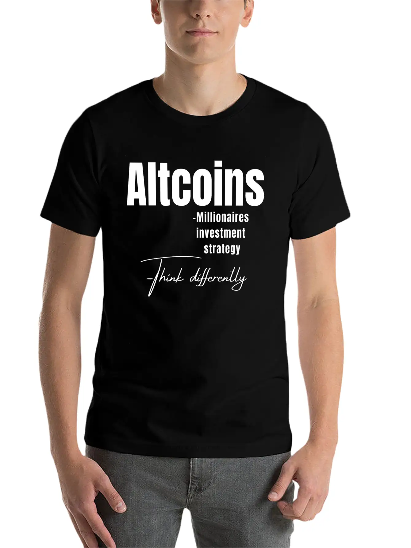Crypto Altcoin Think Differently Design Comfortable Minimalist Graphic Tee – Summer Style Essential