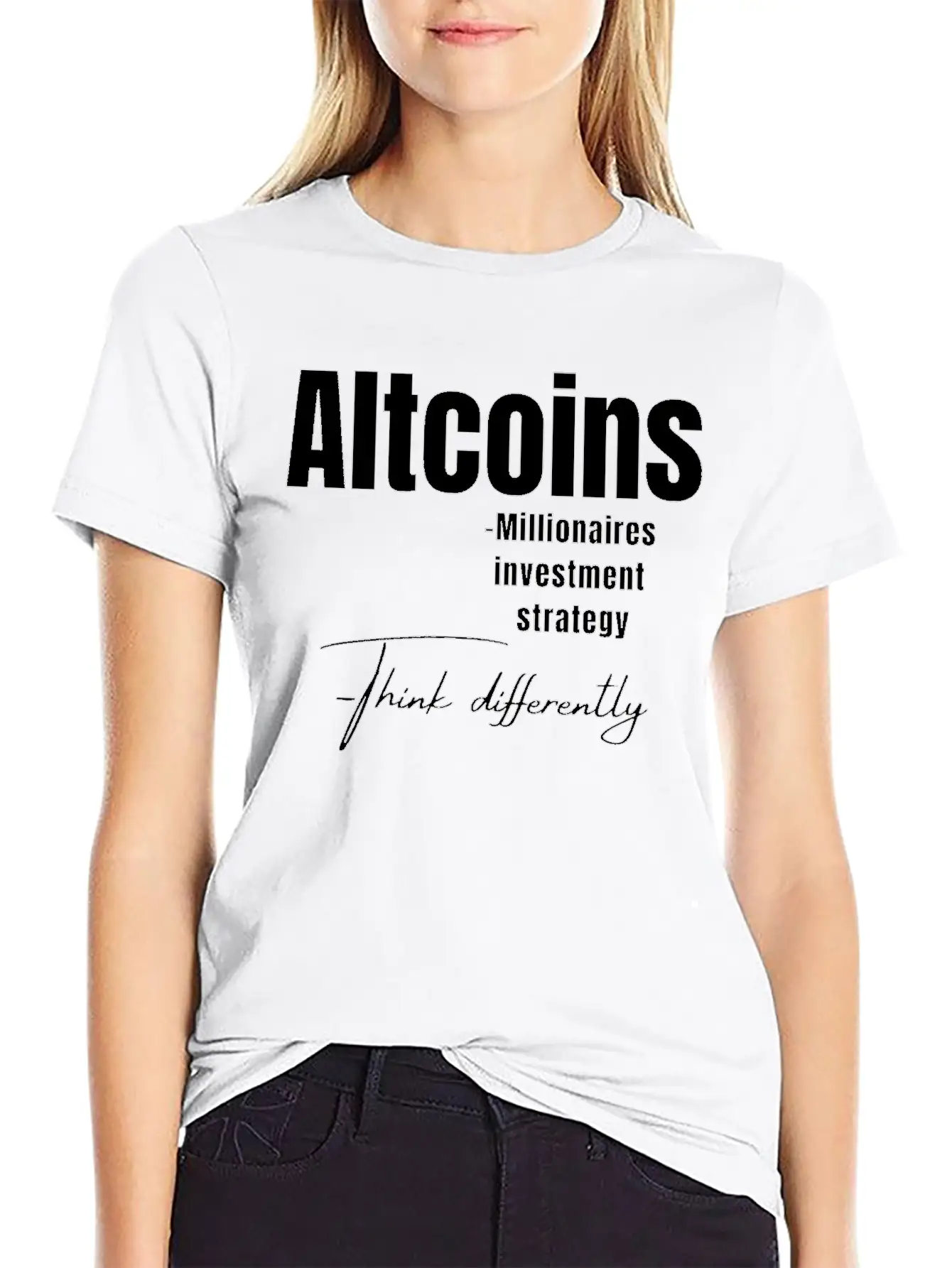 Crypto Altcoin Think Differently Design Comfortable Minimalist Graphic Tee – Summer Style Essential