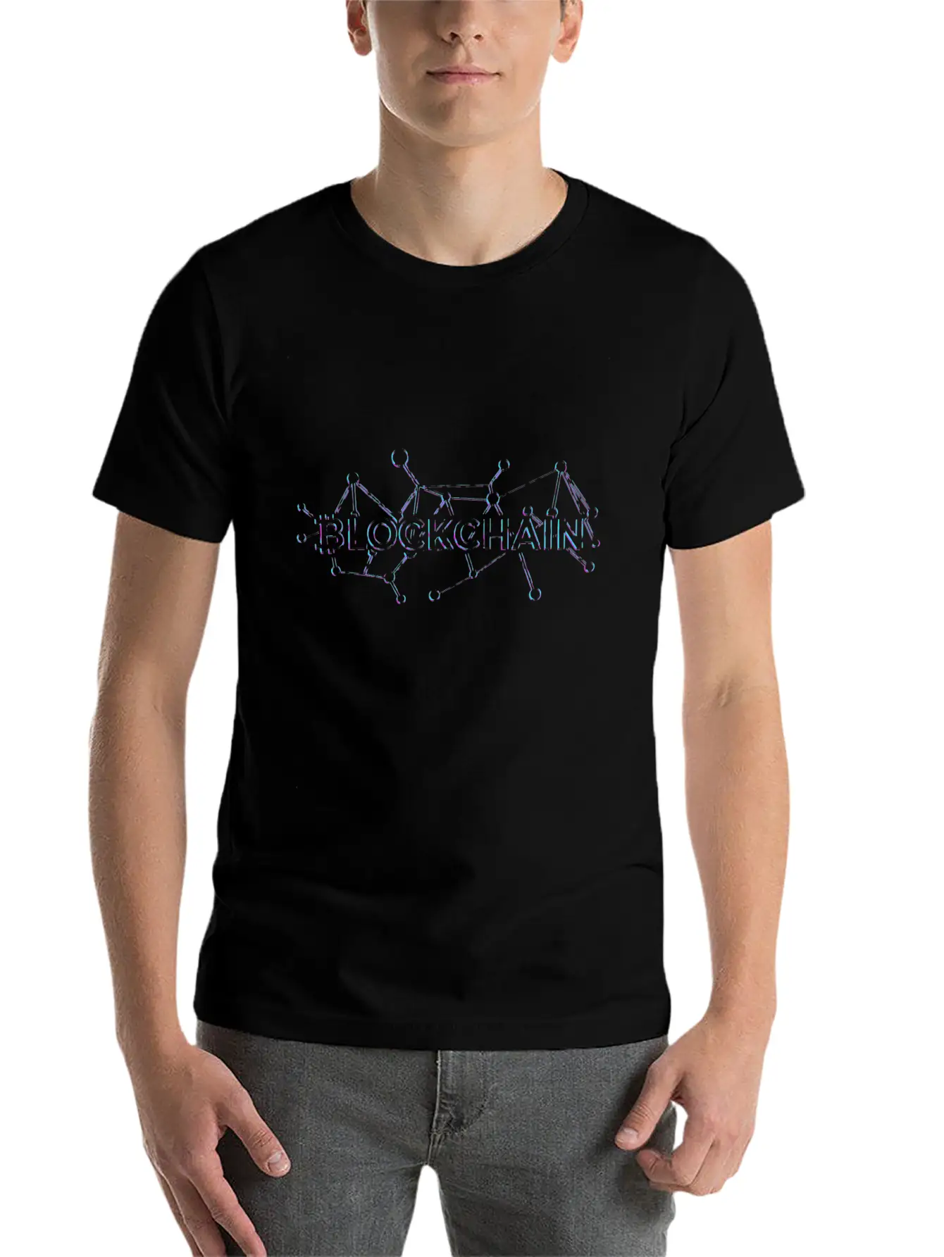 Crypto Blockchain, Bitcoin Unisex Short Sleeve Soft Cotton T-Shirt – Casual Everyday Wear