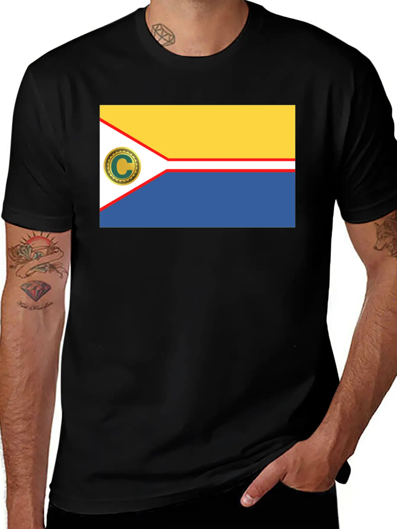 Crypto Flag Unisex Short Sleeve Soft Cotton T-Shirt – Casual Everyday Wear