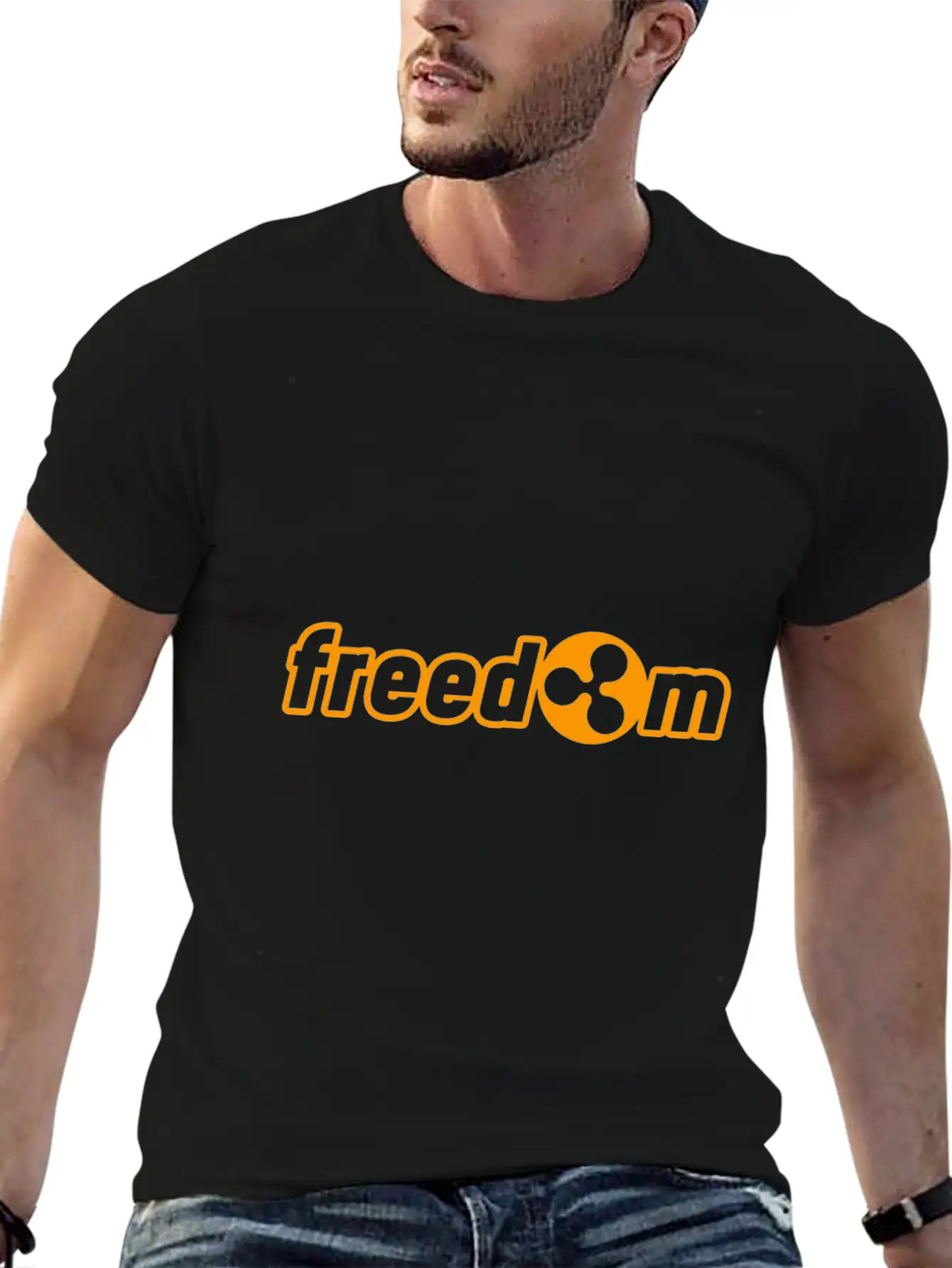 Crypto Freedom Ripple Bitcoin Cryptocurrency Gift Essential Unisex Summer Tee – Soft Cotton Casual Fit
