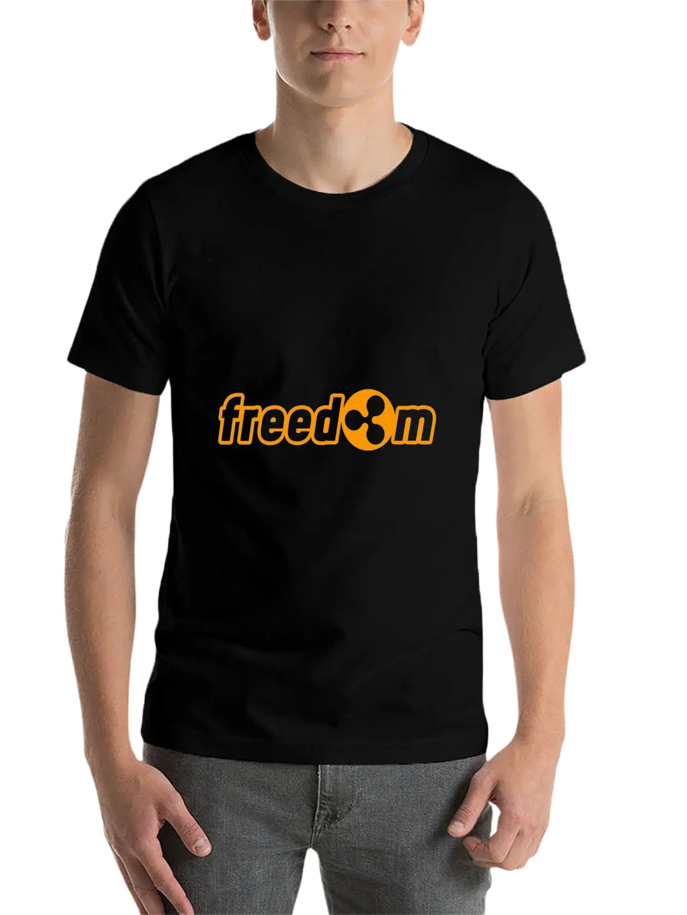 Crypto Freedom Ripple Bitcoin Cryptocurrency Gift Essential Unisex Summer Tee – Soft Cotton Casual Fit