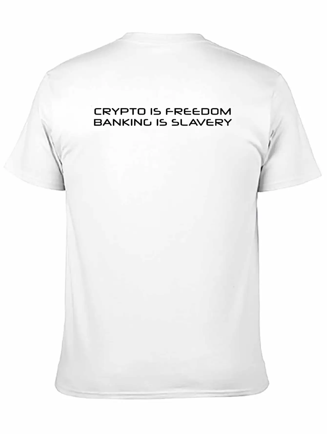 Crypto Is Freedom, Banking Is Slavery - Bitcoin Essential Unisex Summer Tee – Soft Cotton Casual Fit