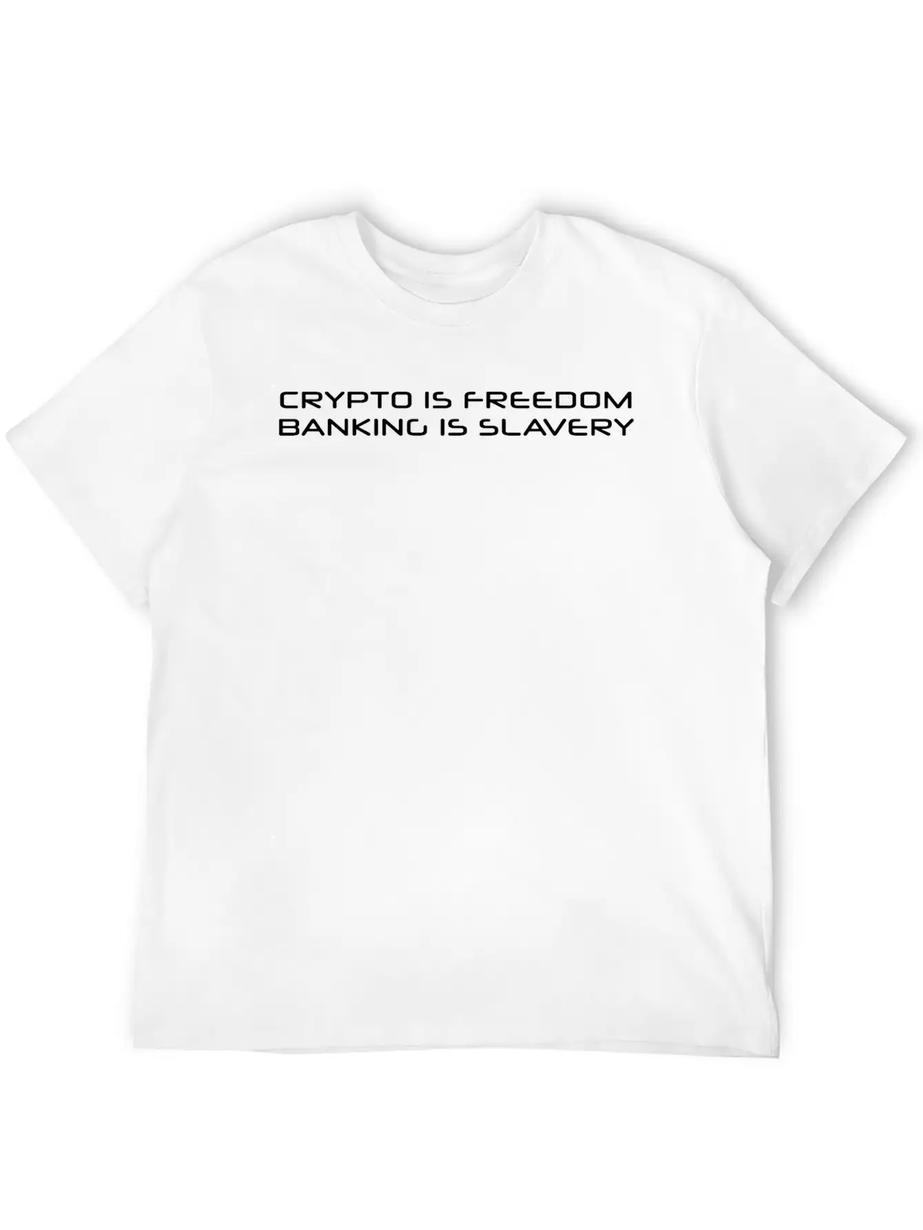 Crypto Is Freedom, Banking Is Slavery - Bitcoin Essential Unisex Summer Tee – Soft Cotton Casual Fit