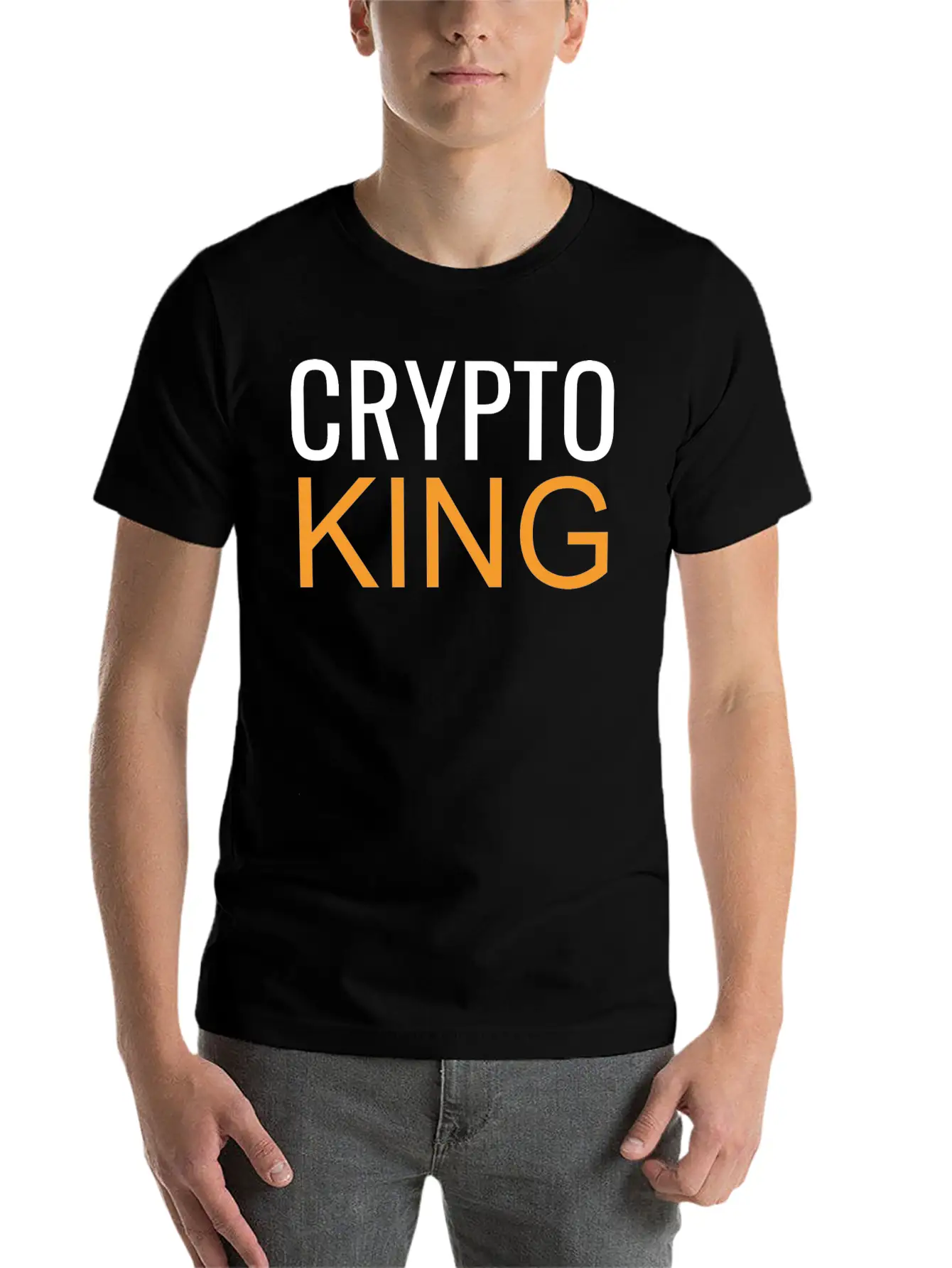 Crypto King Unisex Short Sleeve Soft Cotton T-Shirt – Casual Everyday Wear