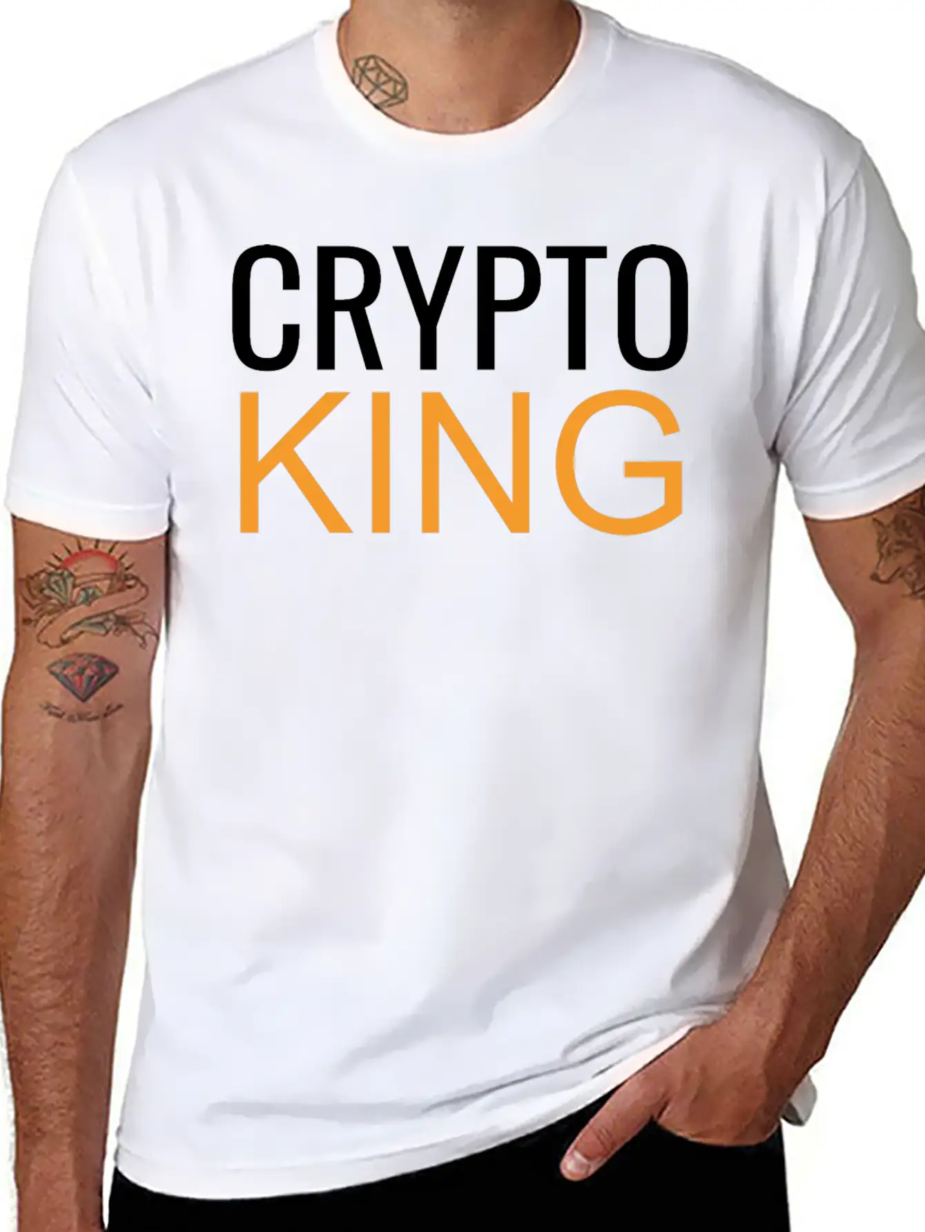 Crypto King Unisex Short Sleeve Soft Cotton T-Shirt – Casual Everyday Wear