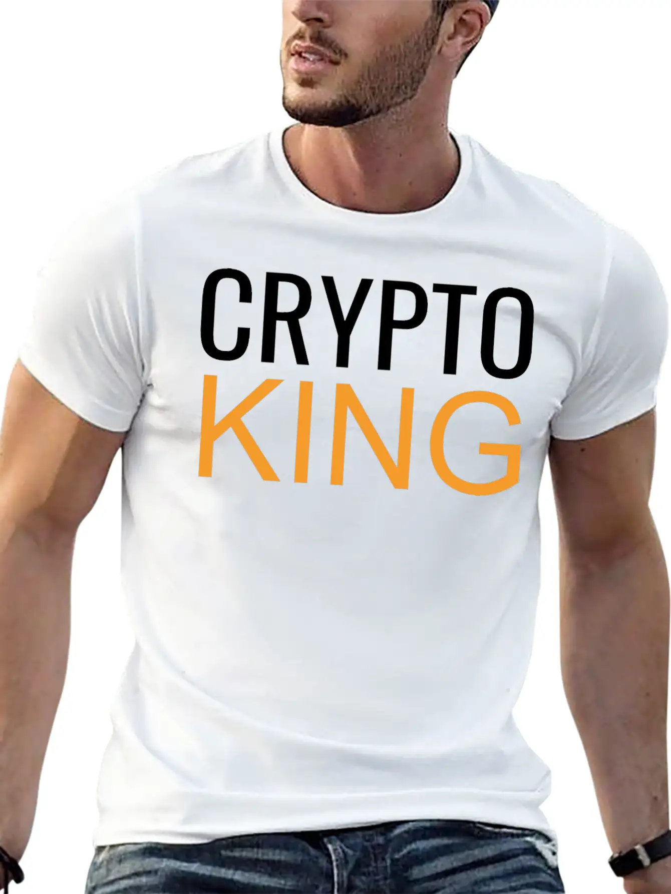 Crypto King Unisex Short Sleeve Soft Cotton T-Shirt – Casual Everyday Wear