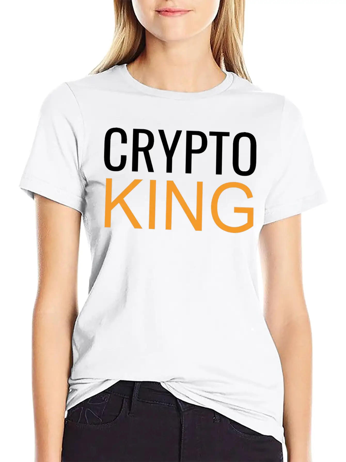 Crypto King Unisex Short Sleeve Soft Cotton T-Shirt – Casual Everyday Wear