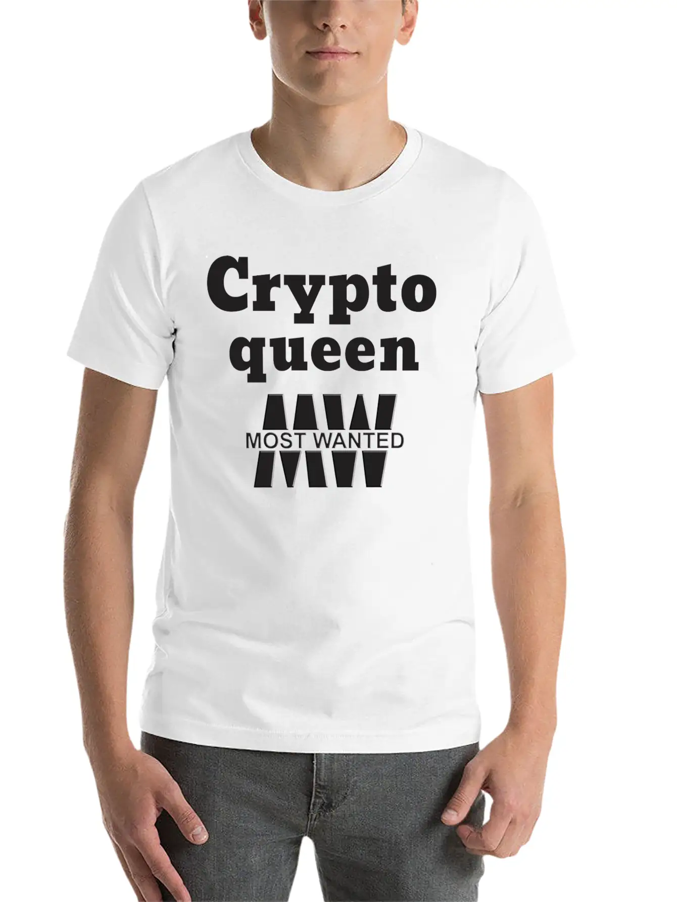 Crypto Queen _ Most Wanted _ Trendy Design Essential Unisex Summer Tee – Soft Cotton Casual Fit