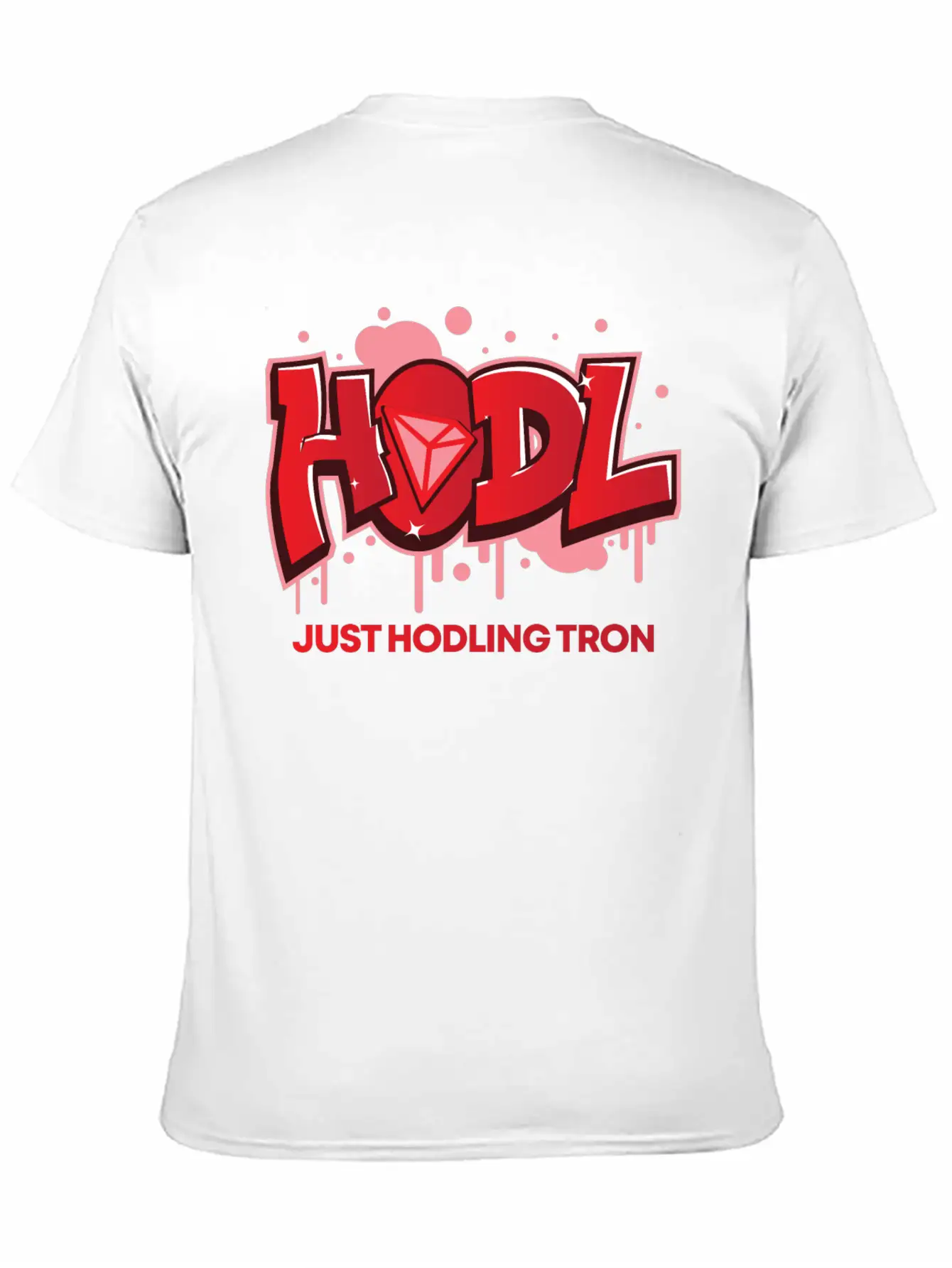 Crypto T-Shirt: HODL Tron Cryptocurrency Design Basic Graphic T-Shirt – Daily Comfort In Soft Cotton