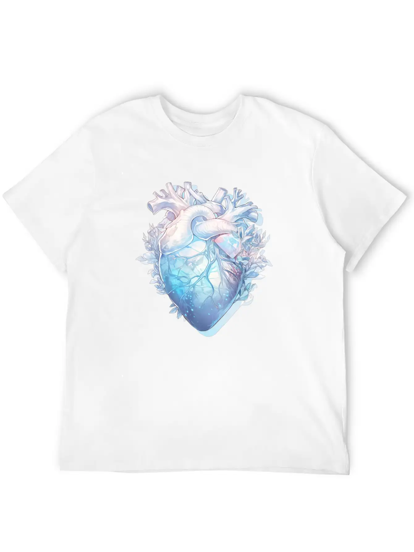 Crystal Anatomical Heart Basic Graphic T-Shirt – Daily Comfort In Soft Cotton