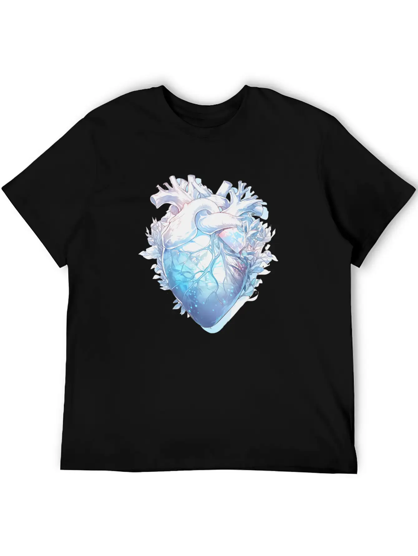 Crystal Anatomical Heart Basic Graphic T-Shirt – Daily Comfort In Soft Cotton