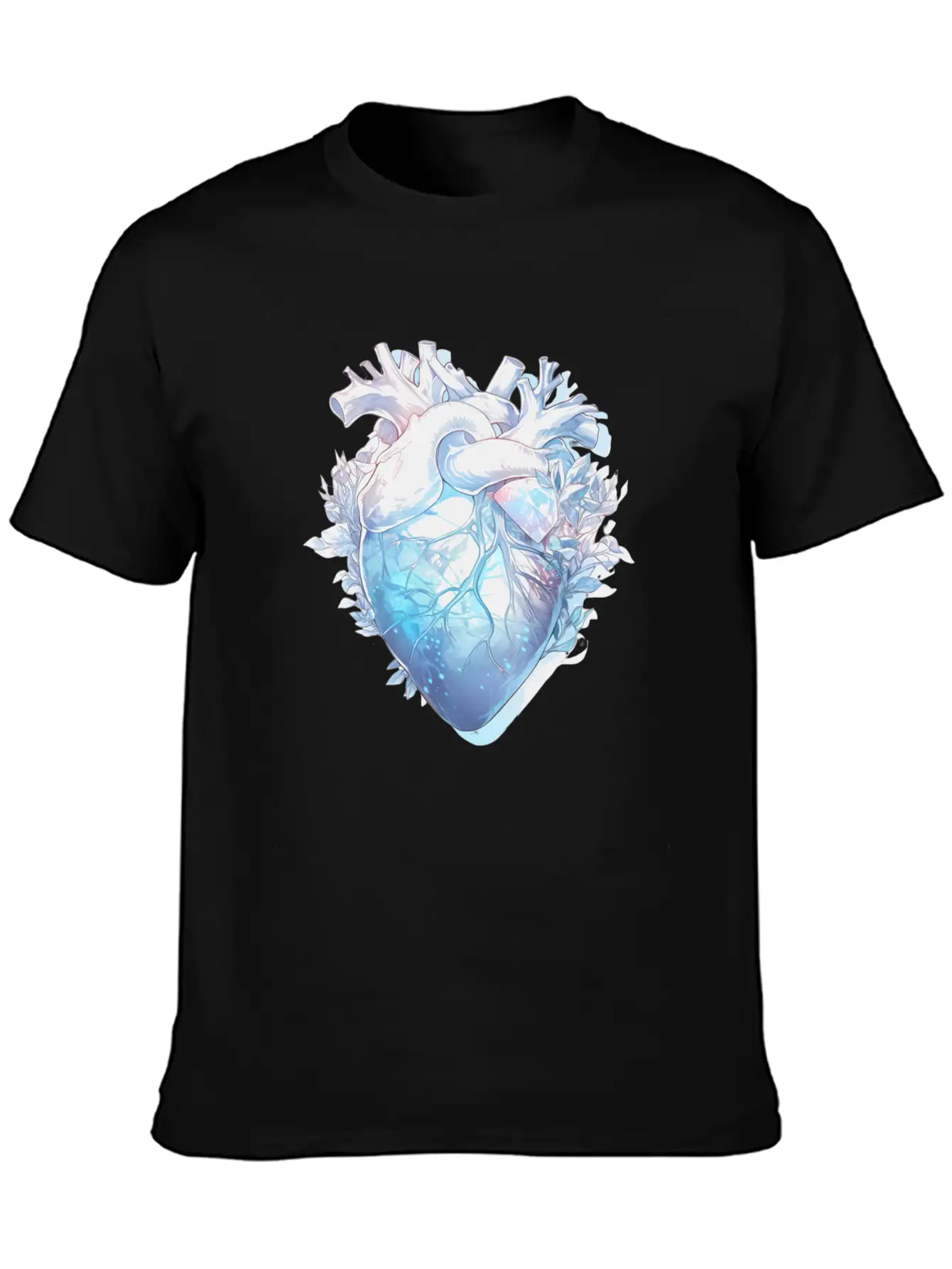 Crystal Anatomical Heart Basic Graphic T-Shirt – Daily Comfort In Soft Cotton