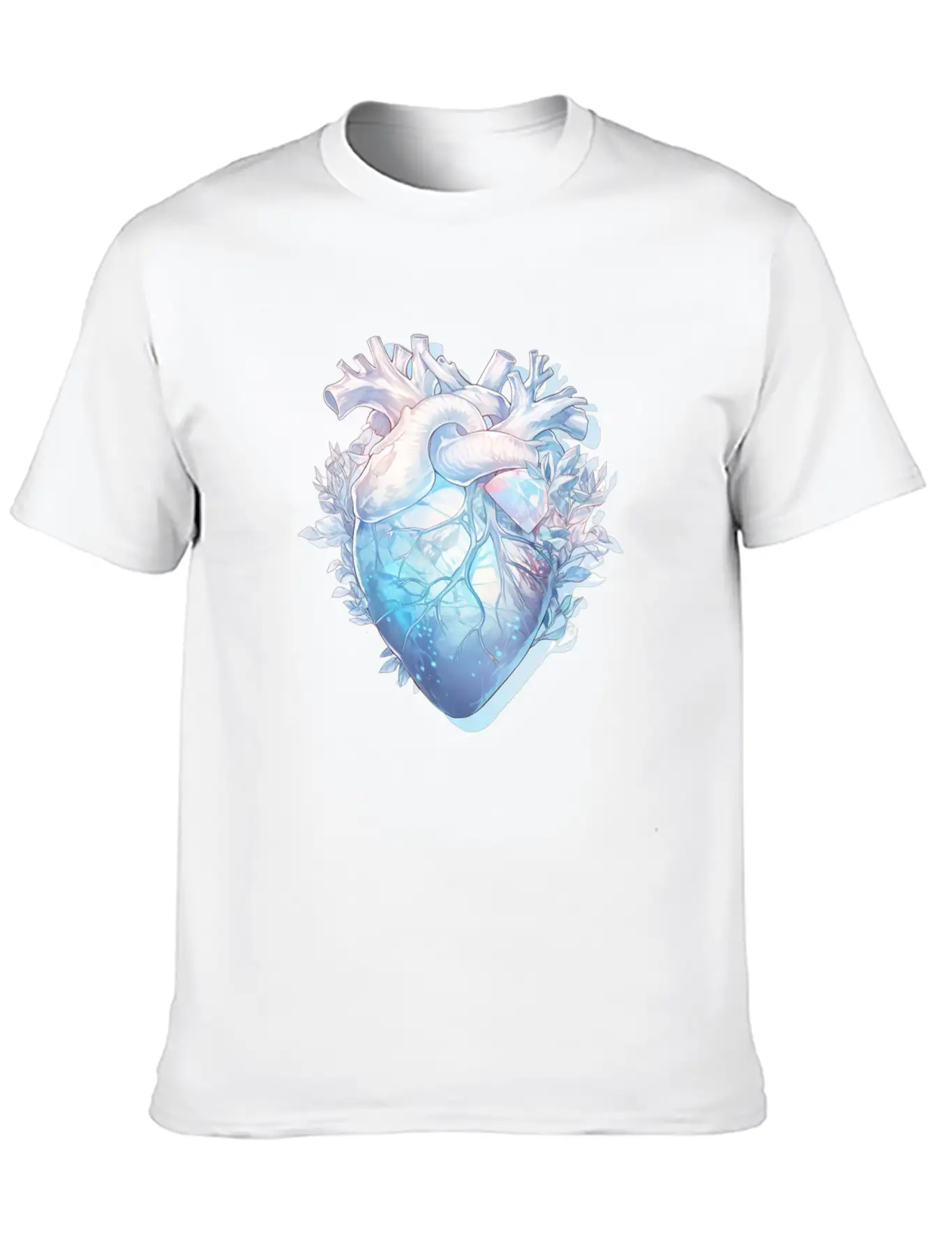 Crystal Anatomical Heart Basic Graphic T-Shirt – Daily Comfort In Soft Cotton