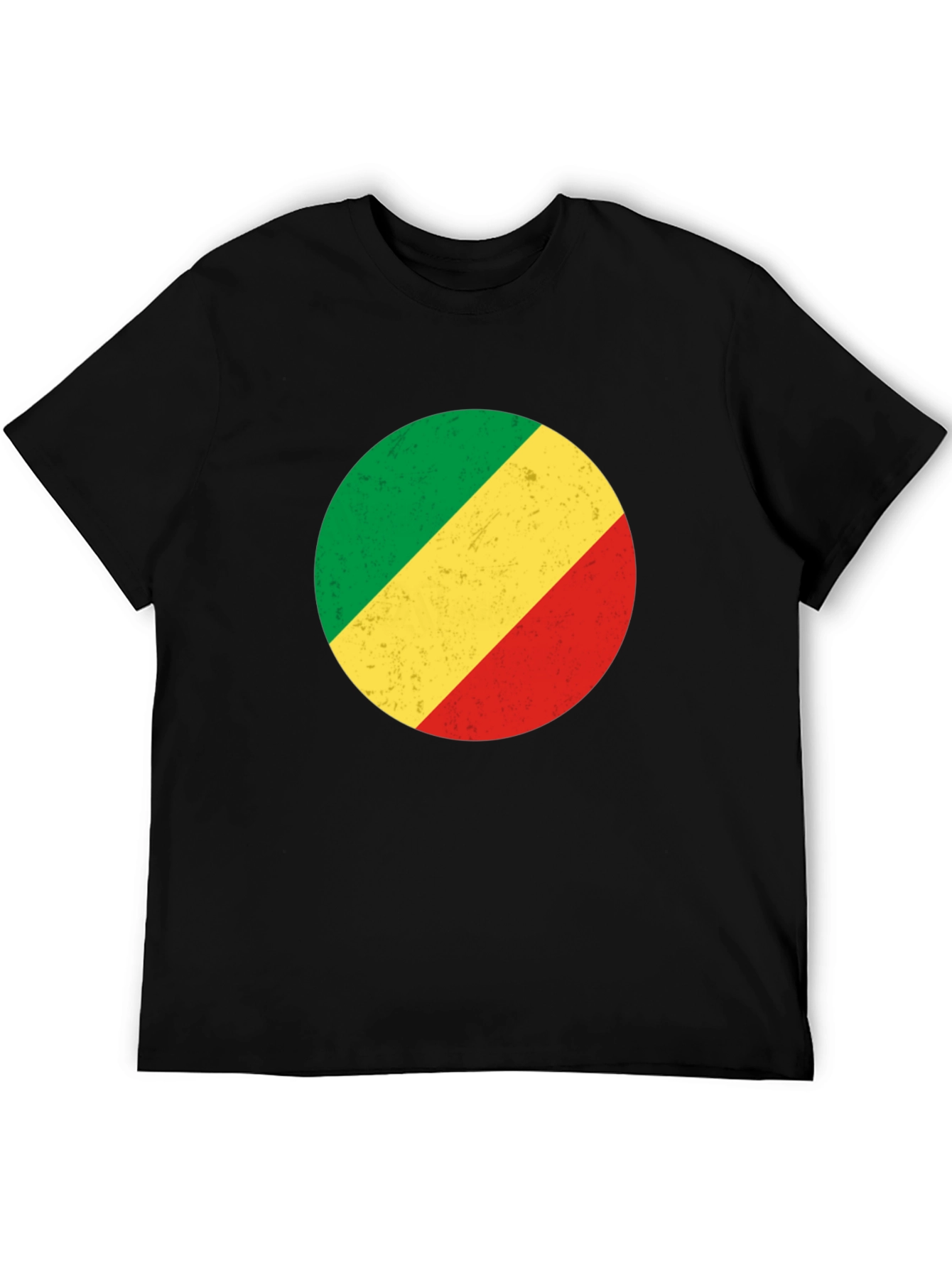 Congo Flag Circle Graphic Tee - Black