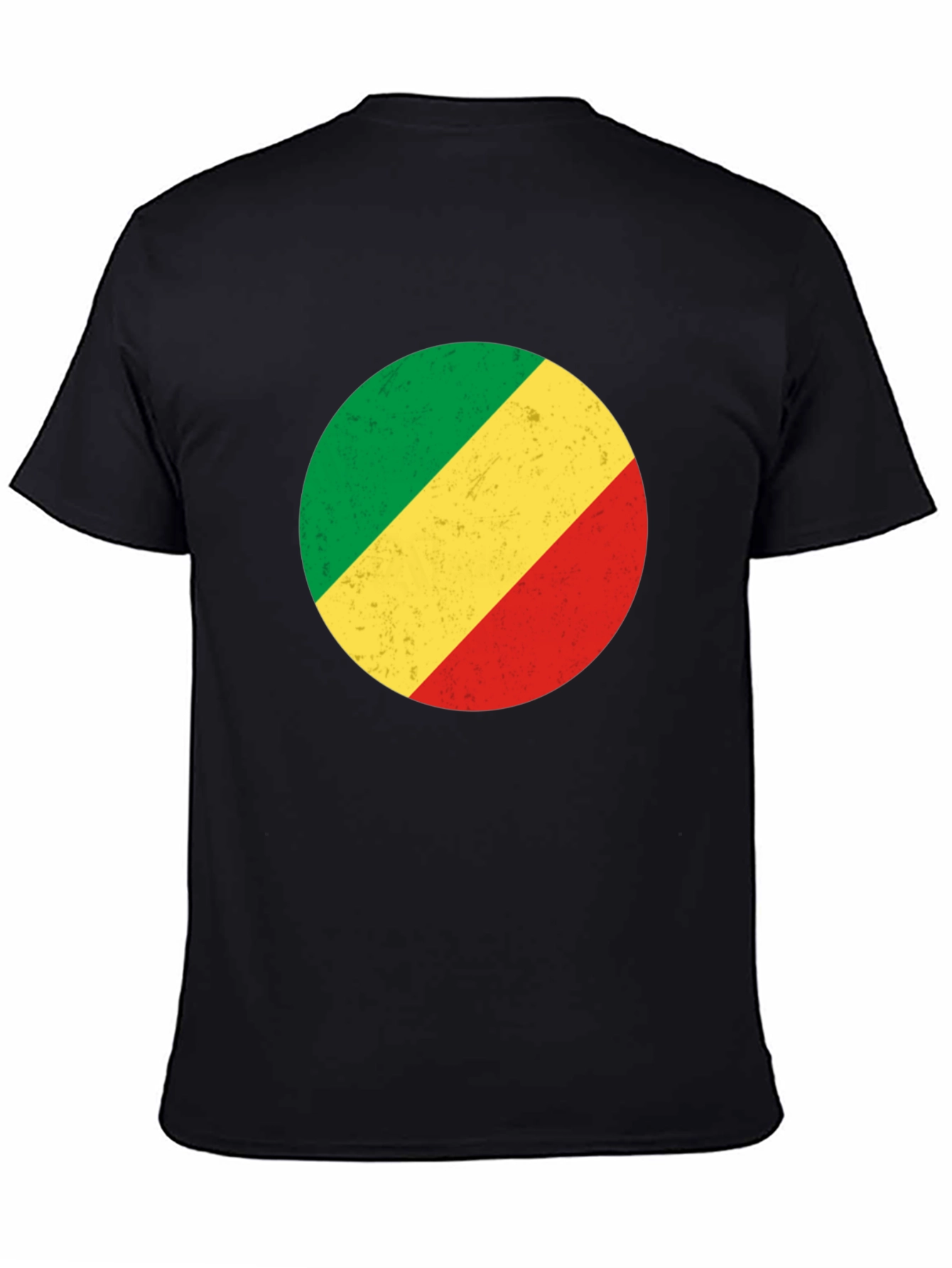 Congo Flag Circle Graphic Tee - Black