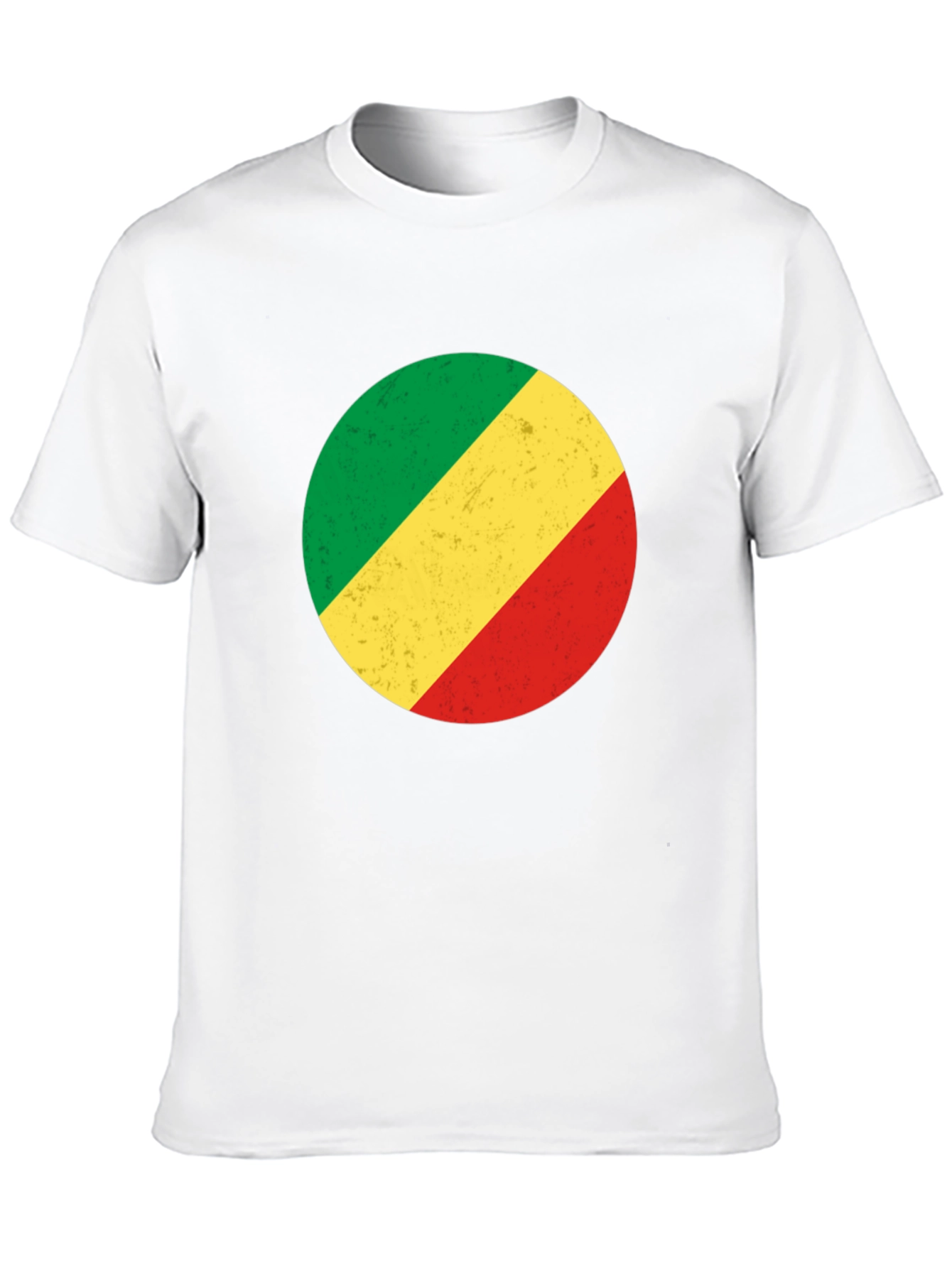 Congo Flag Circle Graphic Tee - Black