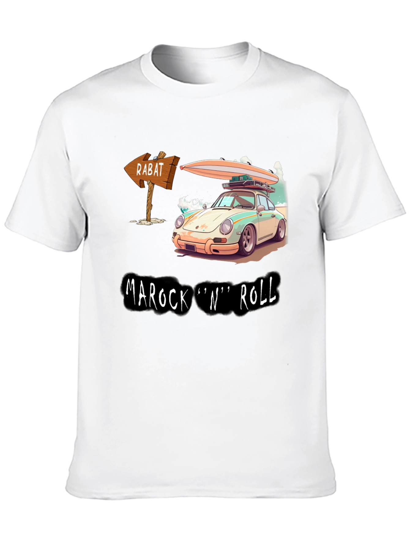 Marock N Roll T-Shirt - Surf Car Design