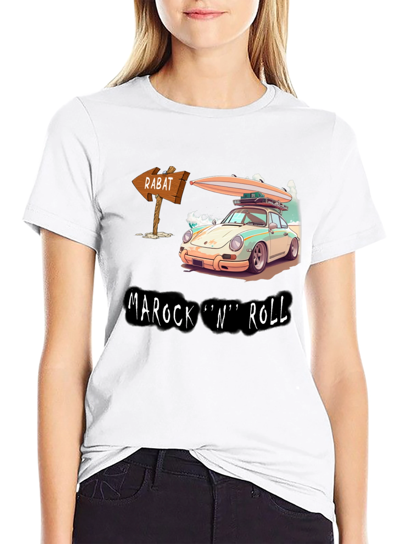 Marock N Roll T-Shirt - Surf Car Design
